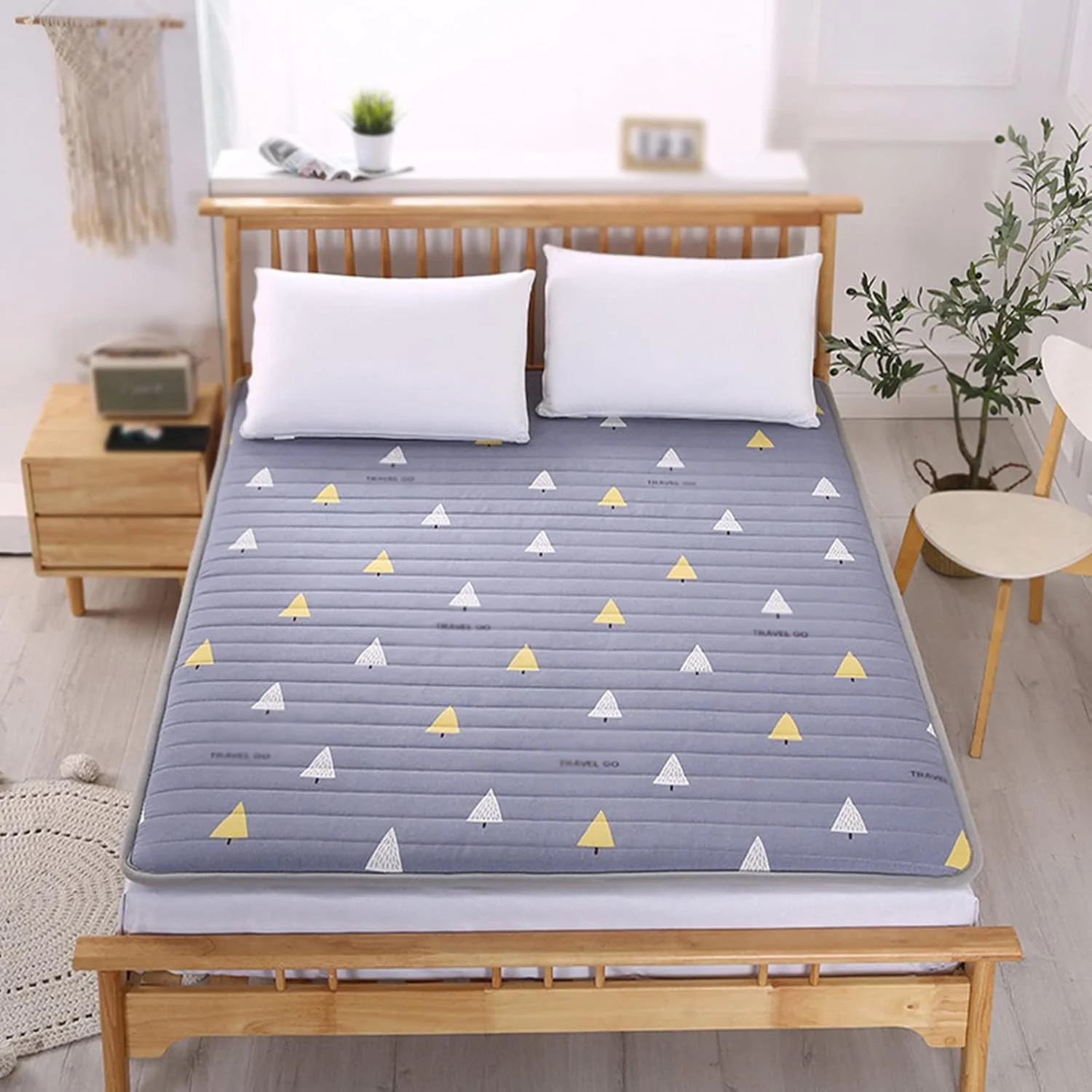 تشک تاشو یک نفره و دو نفره، مناسب برای خوابیدن روی زمین، خوابگاه دانشجویی، پد نرم تخت، اتاق خواب و تشک مهمان برای خوابیدن روی زمین