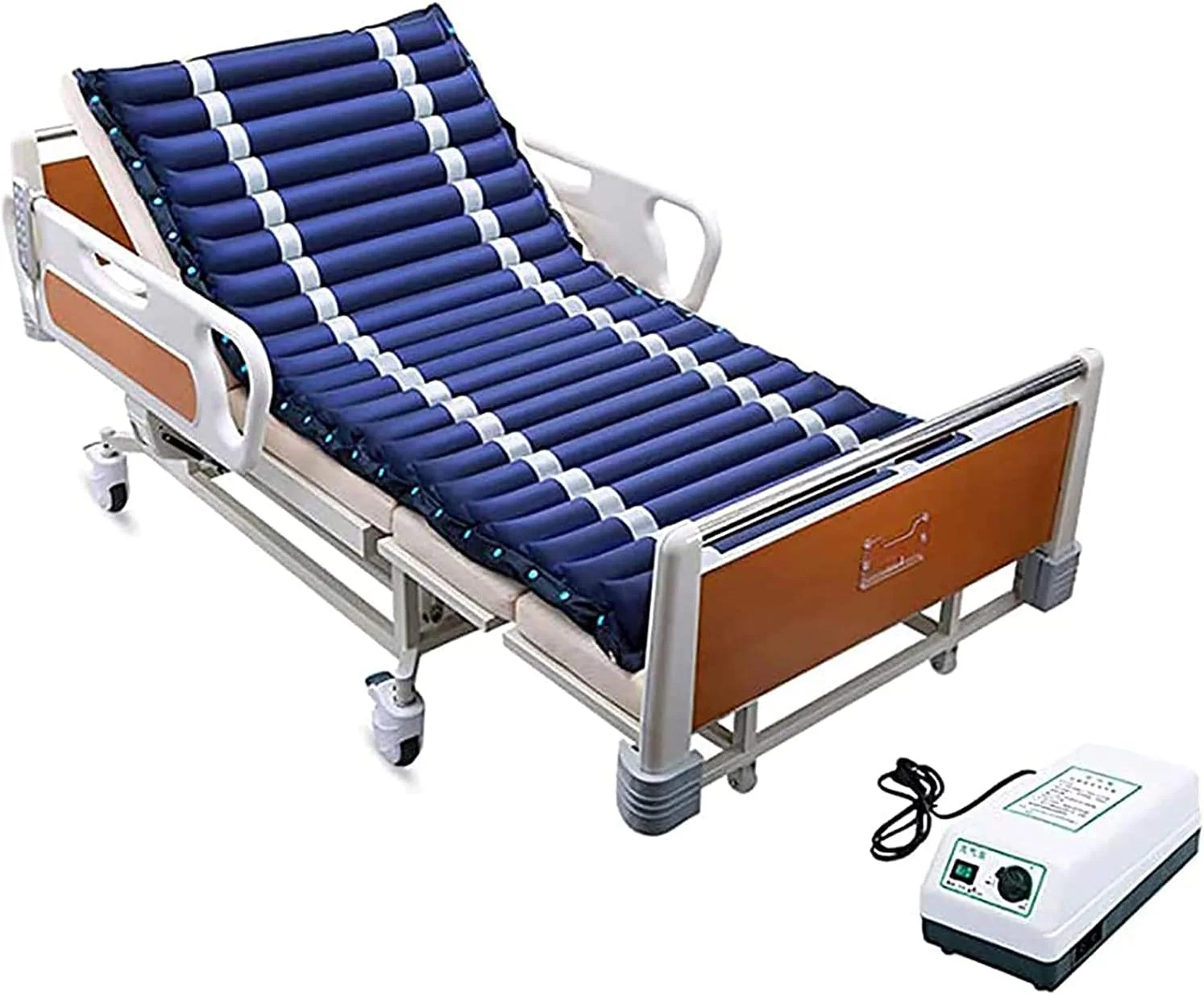 تشک مواج LMEILI - شامل سیستم پمپ برقی، تشک بادی برای درمان زخم بستر - مناسب برای تخت بیمارستانی استاندارد: 200 X 90 سانتی متر