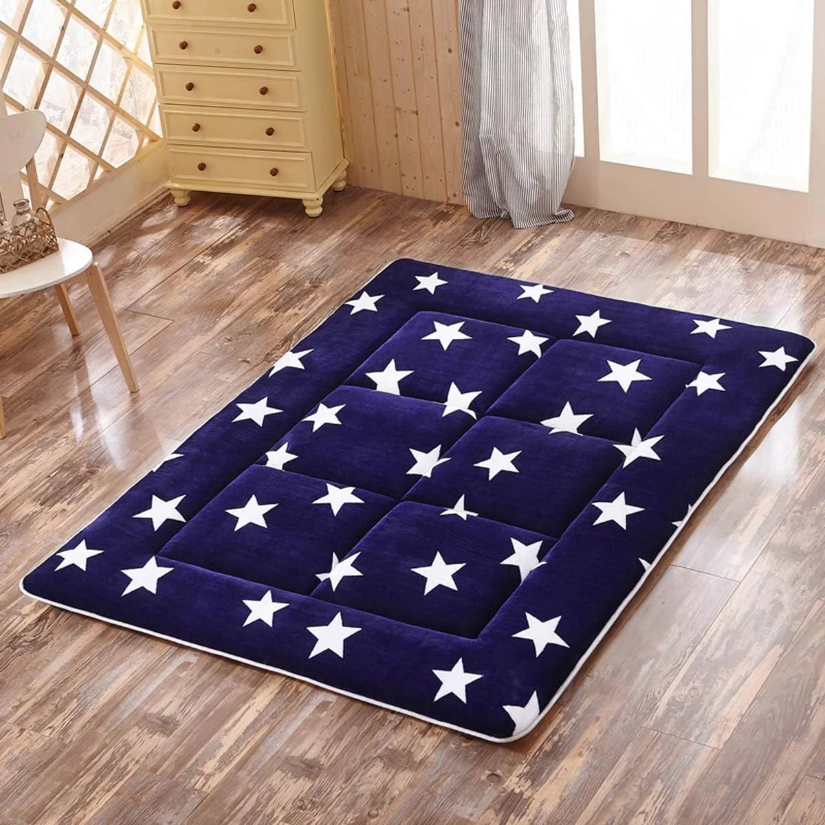 تشک تاتامی KSZJSD، تشک ضخیم غیر لغزنده تاشو با طرح ستاره ای، تشک مبلی کودک، پد تشک فوتون برای خواب و مسافرت، B، 120 * 200 سانتی متر