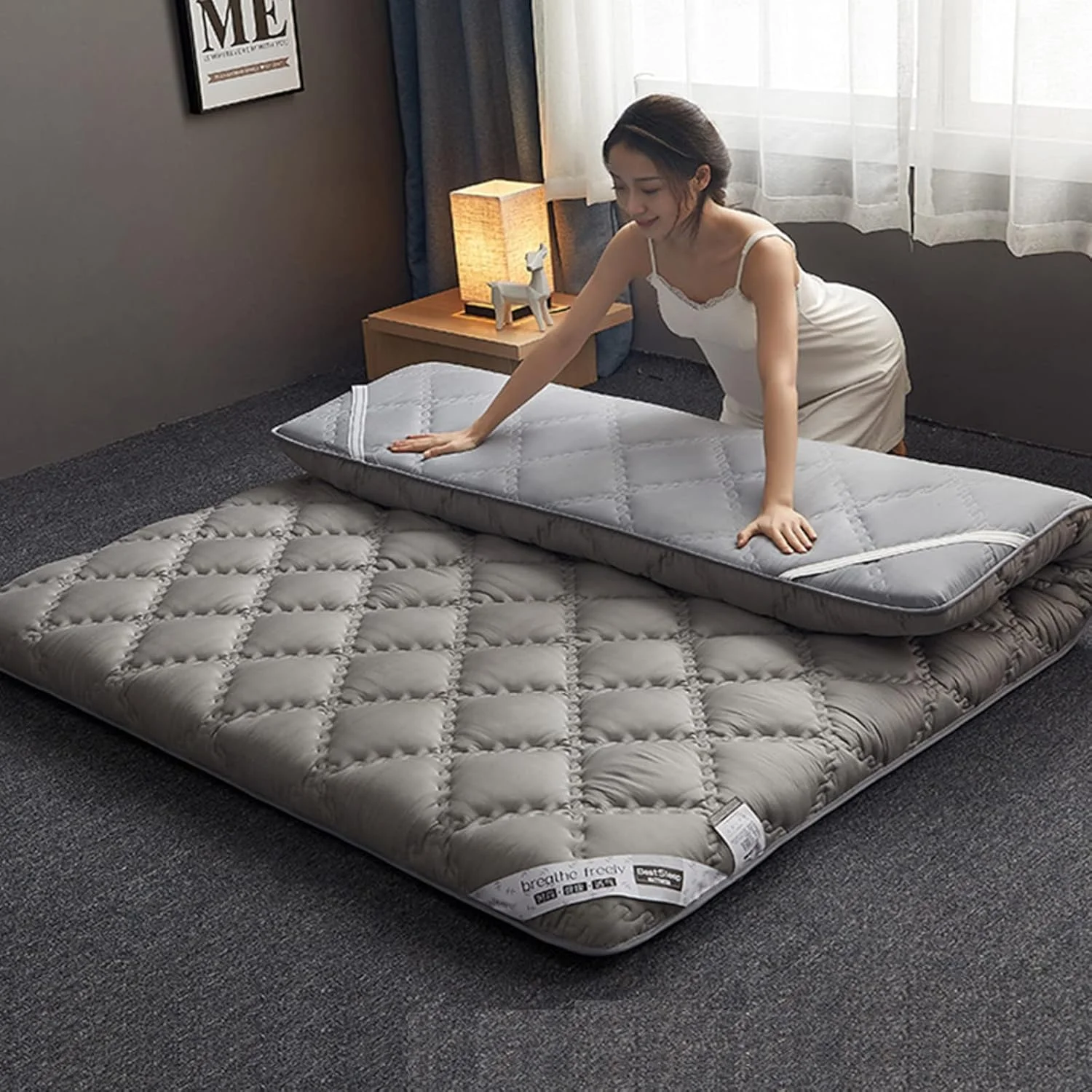 تشک فوتون تاتامی ضخیم ژاپنی، پد خواب تاتامی تاشو، تشک تاتامی قابل حمل برای کمپینگ تشک فوتون تاتامی ضخیم ژاپنی، پد خواب تاتامی تاشو، تشک تاتامی قابل حمل برای کمپینگ