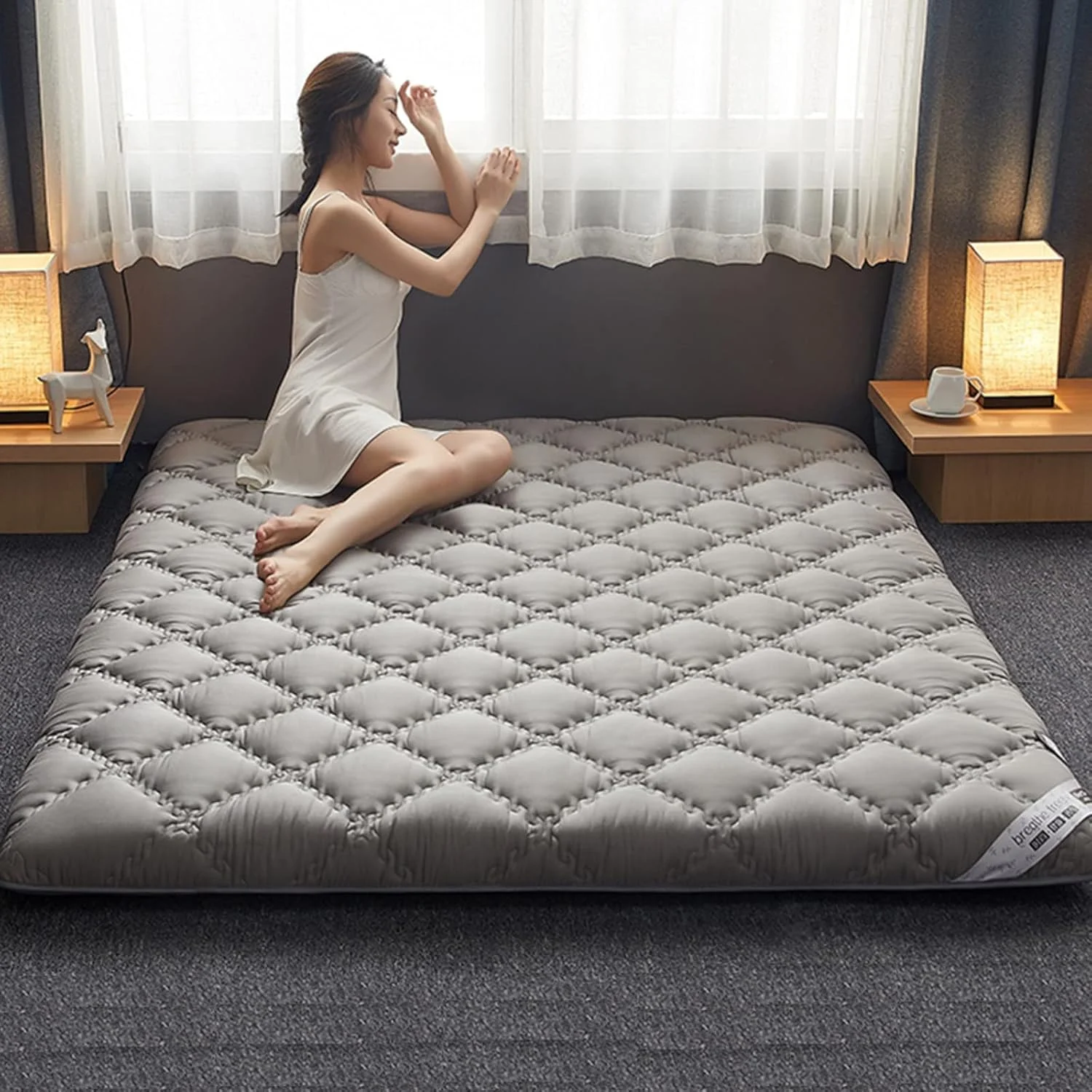 تشک فوتون تاتامی ضخیم ژاپنی، پد خواب تاتامی تاشو، تشک تاتامی قابل حمل برای کمپینگ تشک فوتون تاتامی ضخیم ژاپنی، پد خواب تاتامی تاشو، تشک تاتامی قابل حمل برای کمپینگ