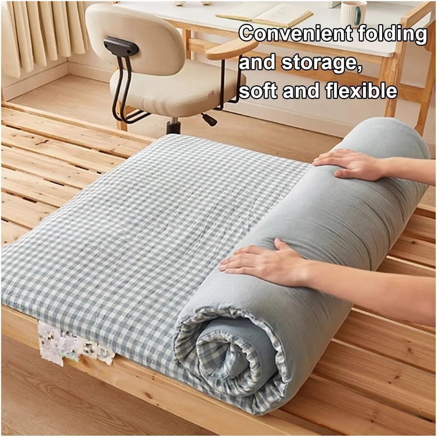 تشک فوتون ژاپنی، تشک قابل جابجایی و شستشو، زیرانداز تاشو قابل حمل، پد تشک ضخیم شده مناسب برای خوابگاه و منزل (خاکی، 90 * 190 سانتی متر) تشک فوتون ژاپنی، تشک قابل جابجایی و شستشو، زیرانداز تاشو قابل حمل، پد تشک ضخیم شده مناسب برای خوابگاه و منزل (خاکی، 90 * 190 سانتی متر)