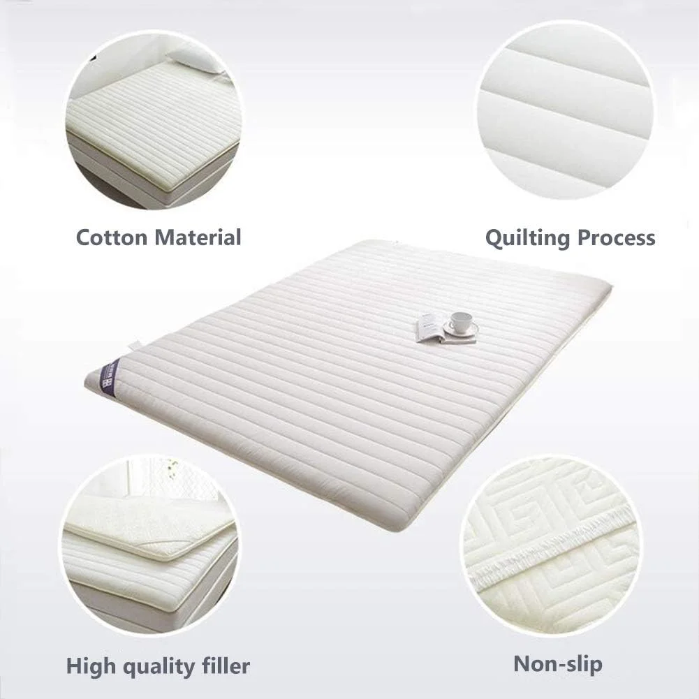 تشک فوتون ژاپنی، تشک تاتامی تاشو ضخیم و راحت و قابل تنفس برای کمپینگ، اتاق نشیمن، خوابگاه (رنگ: سفید، اندازه: کوئین: 150x200 سانتی متر) تشک فوتون ژاپنی، تشک تاتامی تاشو ضخیم و راحت و قابل تنفس برای کمپینگ، اتاق نشیمن، خوابگاه (رنگ: سفید، اندازه: کوئین: 150x200 سانتی متر)