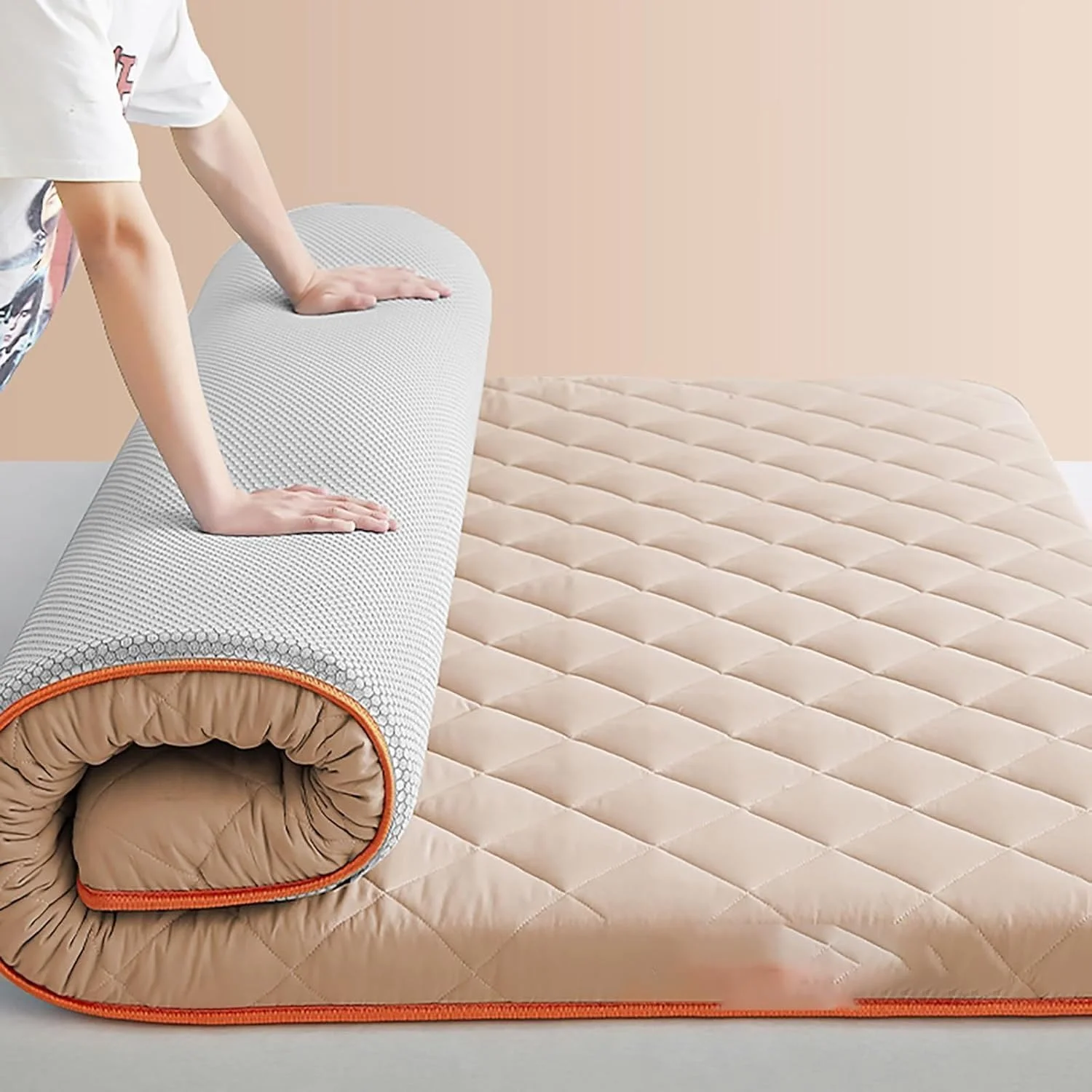 تشک فوتون تاشو به سبک ژاپنی، تشک کف با پشتیبانی بالا، پد خواب قابل حمل، تشک مهمان خانگی (نارنجی، 90 * 200 سانتی متر) تشک فوتون تاشو به سبک ژاپنی، تشک کف با پشتیبانی بالا، پد خواب قابل حمل، تشک مهمان خانگی (نارنجی، 90 * 200 سانتی متر)