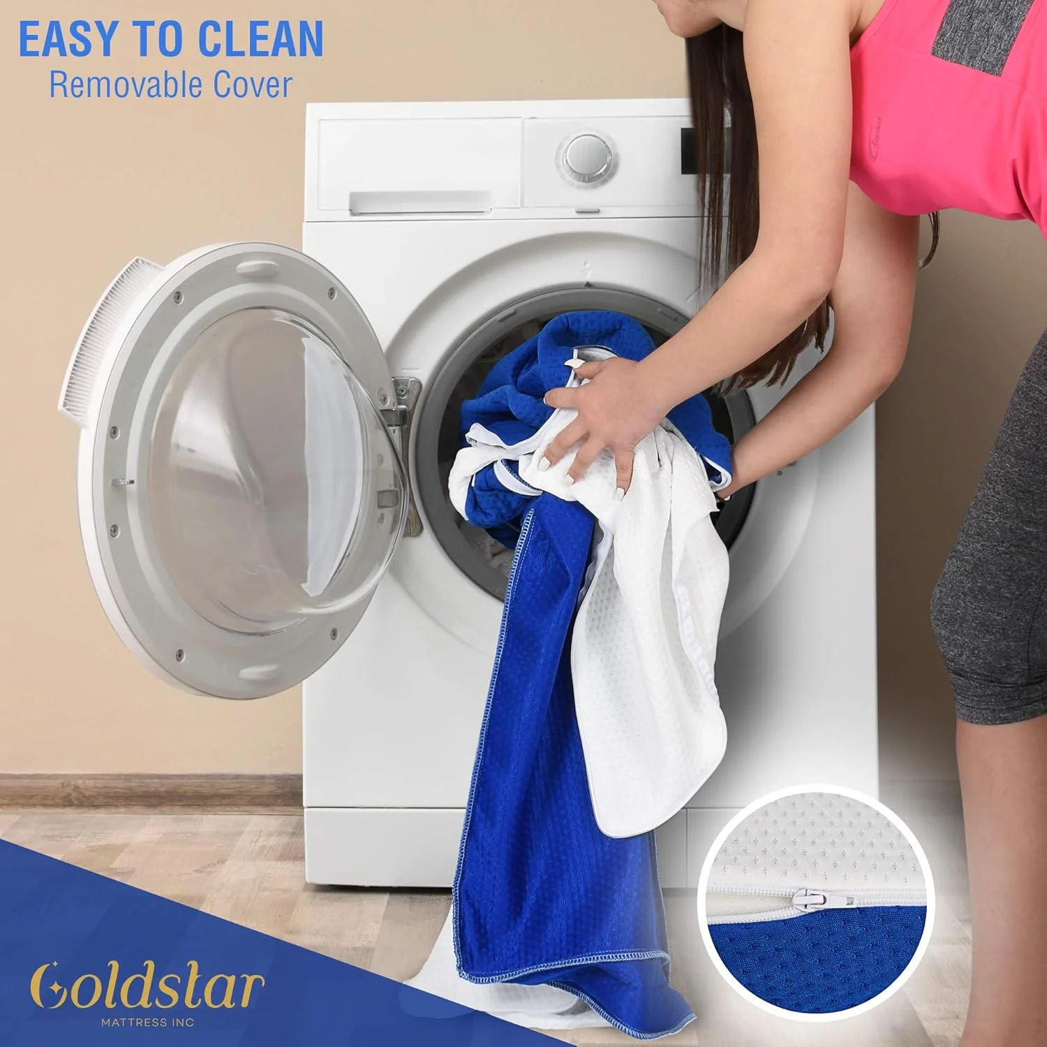 تشک فوم حافظه دار ژل دار سه تایی گلد استار، 99 در 190 سانتی متر - روکش خنک کننده تزریق شده با ژل 7.6 سانتی متری، پد تختخواب تاشو، تخت مهمان - کف قابل حمل با روکش نرم، قابل جابجایی و شستشو تشک فوم حافظه دار ژل دار سه تایی گلد استار، 99 در 190 سانتی متر - روکش خنک کننده تزریق شده با ژل 7.6 سانتی متری، پد تختخواب تاشو، تخت مهمان - کف قابل حمل با روکش نرم، قابل جابجایی و شستشو