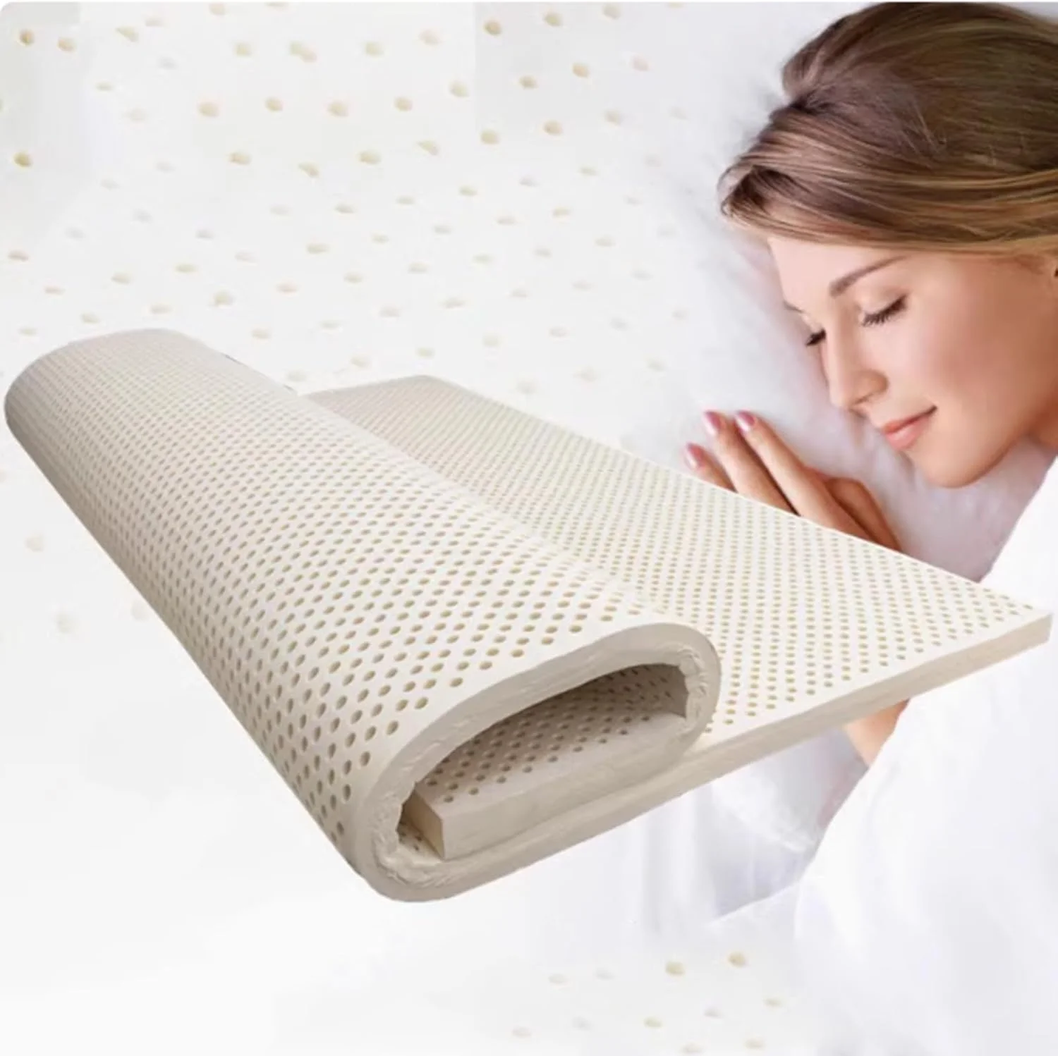 تشک فوم لاتکس طبیعی سفید | بهترین برای پشتیبانی ارتوپدی | ارگونومیک و سازگار با محیط زیست کینگ، 7.5 سانتی متر، 240x190 سانتی متر تشک فوم لاتکس طبیعی سفید | بهترین برای پشتیبانی ارتوپدی | ارگونومیک و سازگار با محیط زیست کینگ، 7.5 سانتی متر، 240x190 سانتی متر