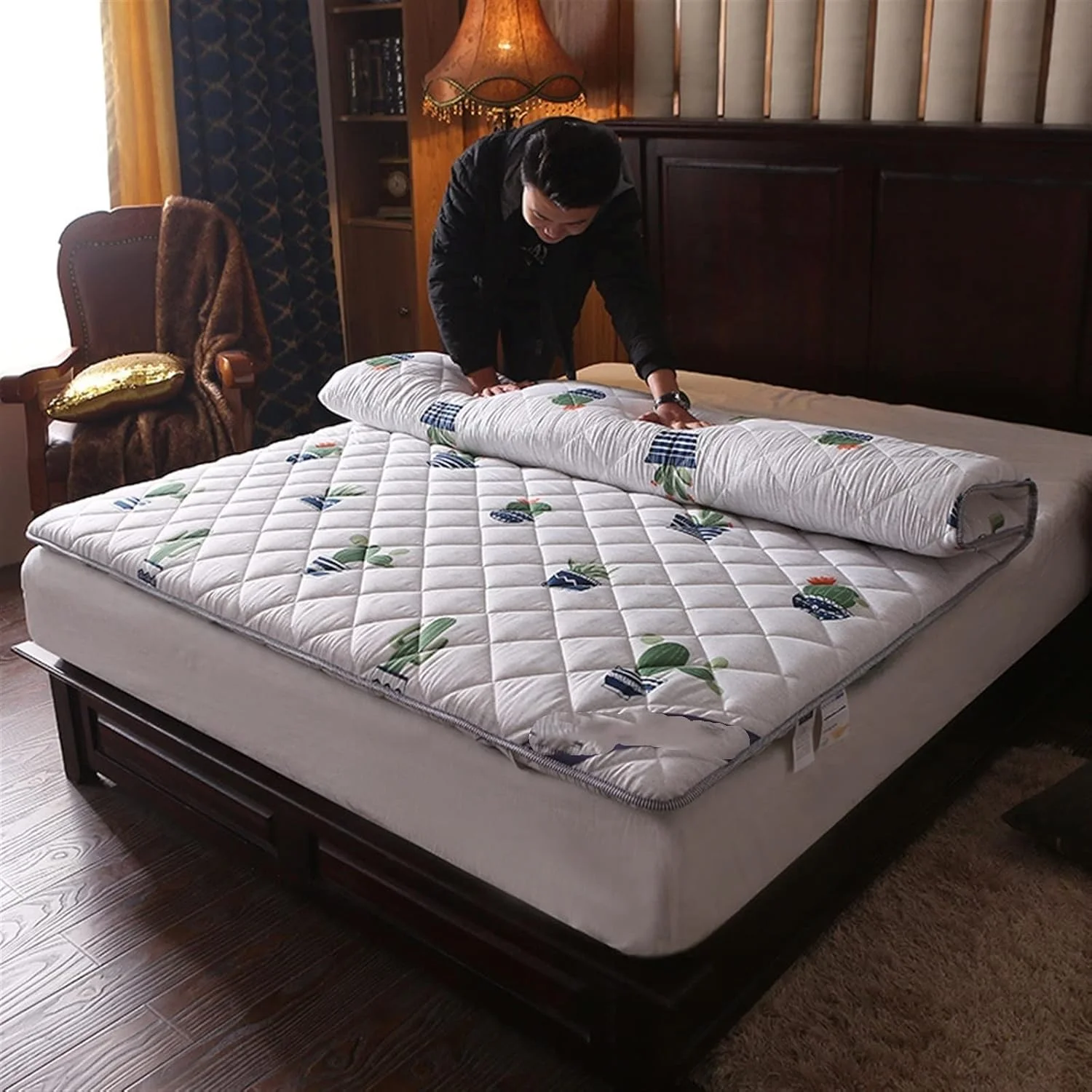 تشک HHMMEDE تاتامی تاشو ضخیم، پد تشک مهمان تشک HHMMEDE تاتامی تاشو ضخیم، پد تشک مهمان