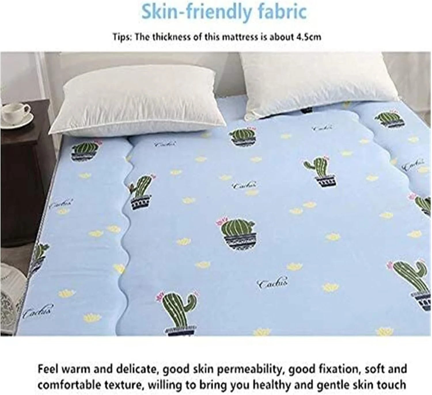 تشک فوتون تاشو طرح دار، ضد لغزش، مناسب برای یک نفر و دو نفر، پد تشک کف اتاق خواب، خوابگاه، یوگا 22.8.26 (رنگ: A، سایز: 1.8 متر)