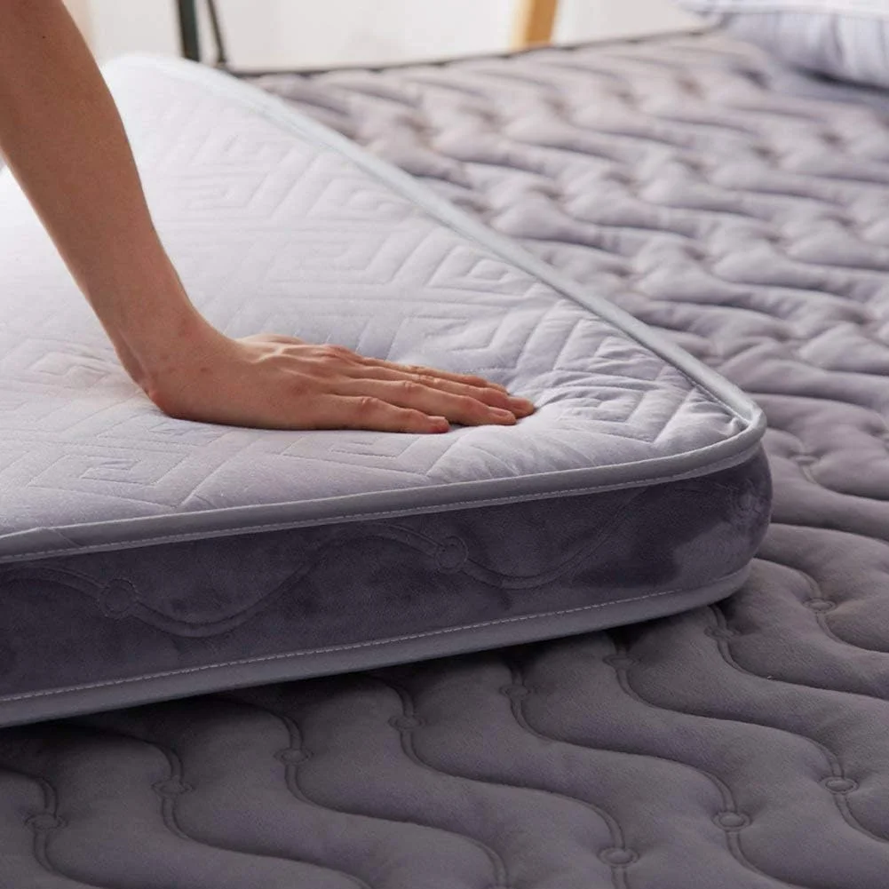 تشک تخت خواب گرم و ضخیم ESPRIT KIDS ZGMCGD، تاپر تشک اسفنجی 10 سانتی متری تاشو دو نفره با روکش 100% پنبه ای بافت کجراه برای تمام فصول ZGMCDGc Queen2 تشک تخت خواب گرم و ضخیم ESPRIT KIDS ZGMCGD، تاپر تشک اسفنجی 10 سانتی متری تاشو دو نفره با روکش 100% پنبه ای بافت کجراه برای تمام فصول ZGMCDGc Queen2