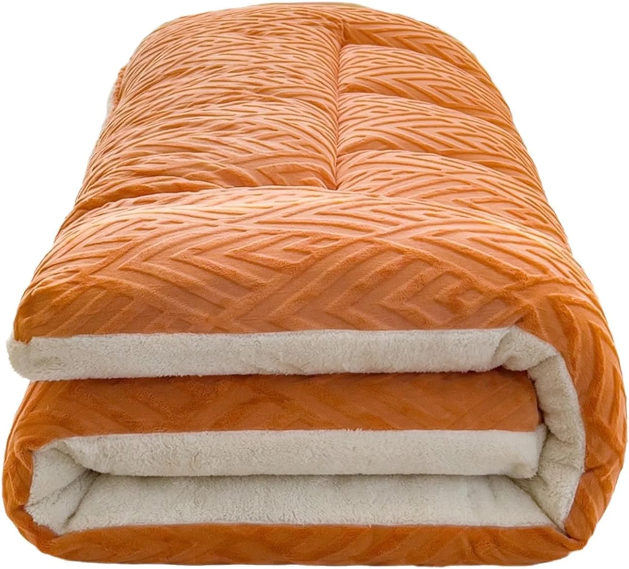 تشک فوتون تاشو ژاپنی، پد خواب رولی قابل حمل برای کمپینگ و مبل، تشک ضخیم با انعطاف پذیری بالا (نارنجی، 100 * 200 سانتی متر) تشک فوتون تاشو ژاپنی، پد خواب رولی قابل حمل برای کمپینگ و مبل، تشک ضخیم با انعطاف پذیری بالا (نارنجی، 100 * 200 سانتی متر)