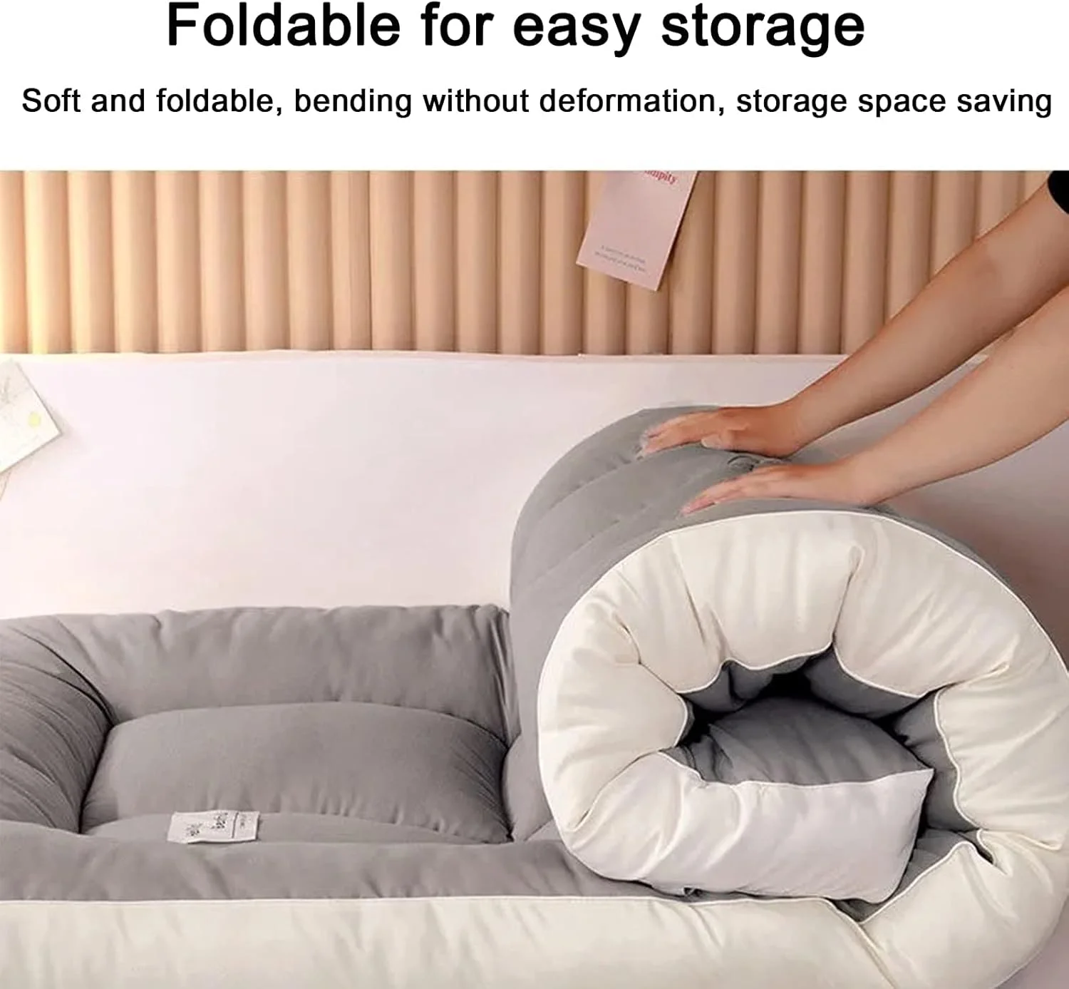 تشک فوتون تاشو، تشک زمینی، پد خواب قابل حمل، زیرانداز، تشک رول آپ چهار فصل جهانی برای خوابگاه دخترانه پسرانه، آسان برای نگهداری و قابل حمل تشک فوتون تاشو، تشک زمینی، پد خواب قابل حمل، زیرانداز، تشک رول آپ چهار فصل جهانی برای خوابگاه دخترانه پسرانه، آسان برای نگهداری و قابل حمل