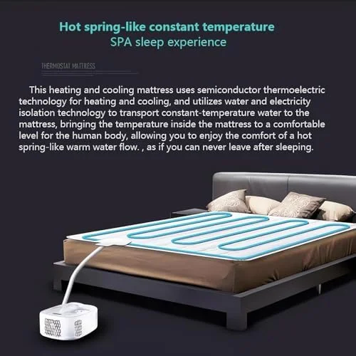 تشک آبی خنک کننده برقی، سیستم خنک کننده تخت خواب نیمه هادی دو هسته ای، پدهای یخی خواب و تشک تخت در تابستان، محدوده دما 15 تا 45 درجه سانتیگراد، 90 وات تشک آبی خنک کننده برقی، سیستم خنک کننده تخت خواب نیمه هادی دو هسته ای، پدهای یخی خواب و تشک تخت در تابستان، محدوده دما 15 تا 45 درجه سانتیگراد، 90 وات