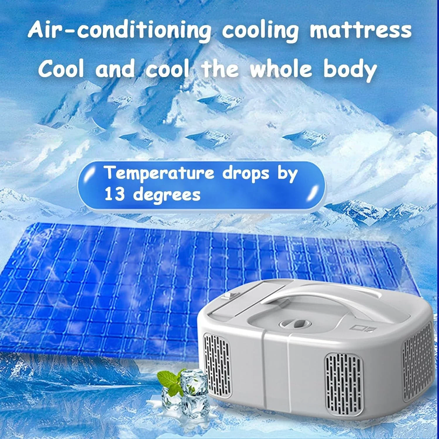 تشک برقی خنک کننده آبی، سیستم خنک کننده تخت خواب نیمه هادی دو هسته ای، پدهای یخی خواب و تشک تخت در تابستان (160x50 سانتی متر) تشک برقی خنک کننده آبی، سیستم خنک کننده تخت خواب نیمه هادی دو هسته ای، پدهای یخی خواب و تشک تخت در تابستان (160x50 سانتی متر)