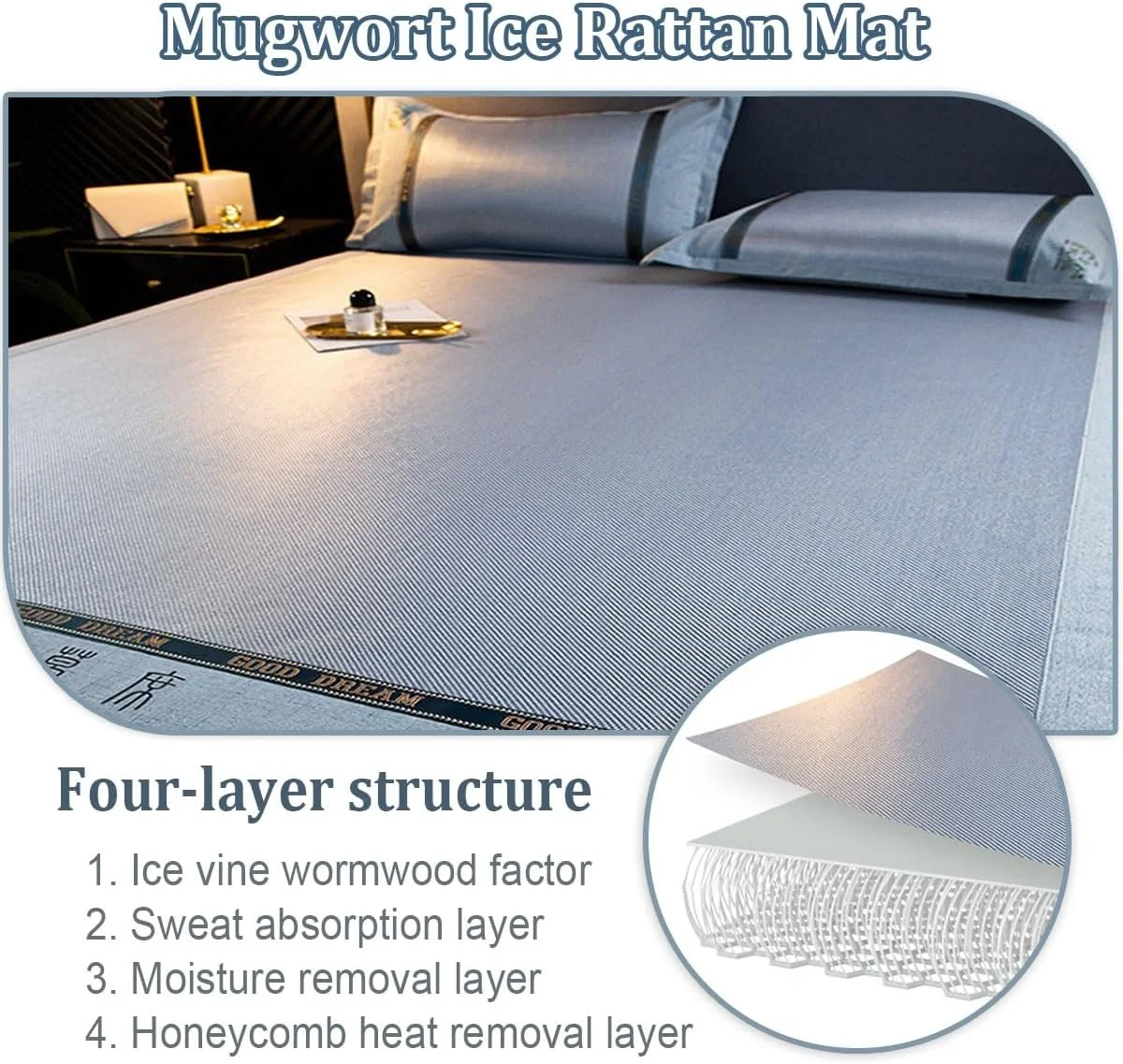 Summer Ice Silk Mat Washable Cooler Mattresses, Cooling Sleeping Mat Set with Pillowcases, Cooling Pad for Bed, Cool Sleeping Mattress for Home School Dormitory, Machine Washable(C Summer Ice Silk Mat Washable Cooler Mattresses, Cooling Sleeping Mat Set with Pillowcases, Cooling Pad for Bed, Cool Sleeping Mattress for Home School Dormitory, Machine Washable(C