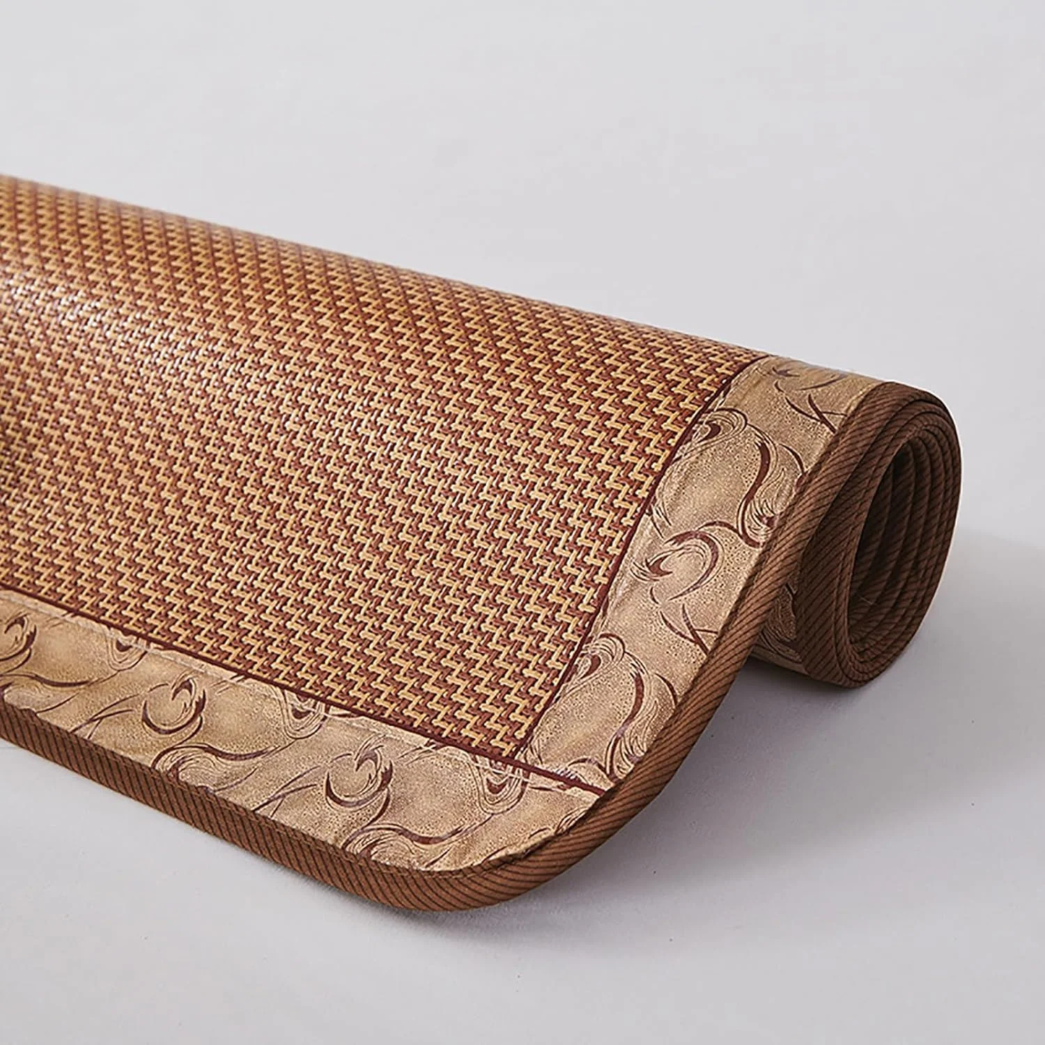 تشک خنک کننده بامبو، ملحفه تنفسی دو طرفه برای هوای گرم، پد تشک تاشو تابستانی با طراحی ابریشم یخی و راتان طبیعی تشک خنک کننده بامبو، ملحفه تنفسی دو طرفه برای هوای گرم، پد تشک تاشو تابستانی با طراحی ابریشم یخی و راتان طبیعی