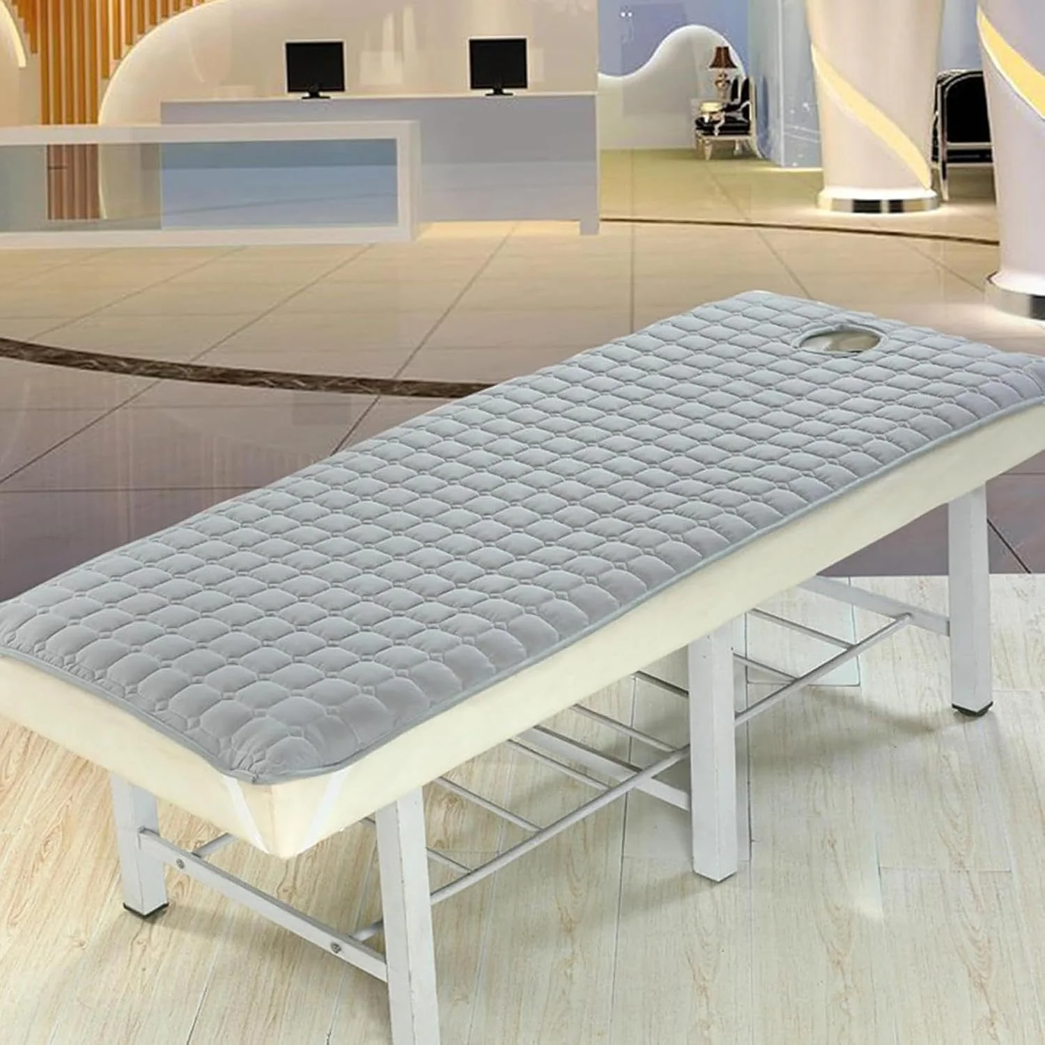 روکش تخت ماساژ - روکش غیر لغزنده برای خواب - 180x90 سانتی متر، پد نیمکتی نرم و قابل تنفس و شستشو برای تخت سالن زیبایی، خواب، وکس صورت، مبل و اسپا روکش تخت ماساژ - روکش غیر لغزنده برای خواب - 180x90 سانتی متر، پد نیمکتی نرم و قابل تنفس و شستشو برای تخت سالن زیبایی، خواب، وکس صورت، مبل و اسپا