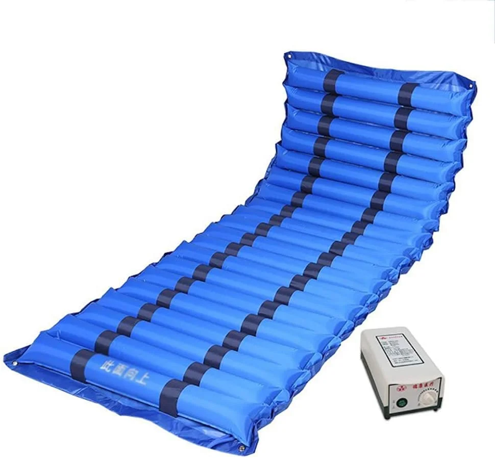 تشک مواج برای درمان زخم بستر - کیسه هوای جداشدنی، شامل پمپ برقی (آبی)