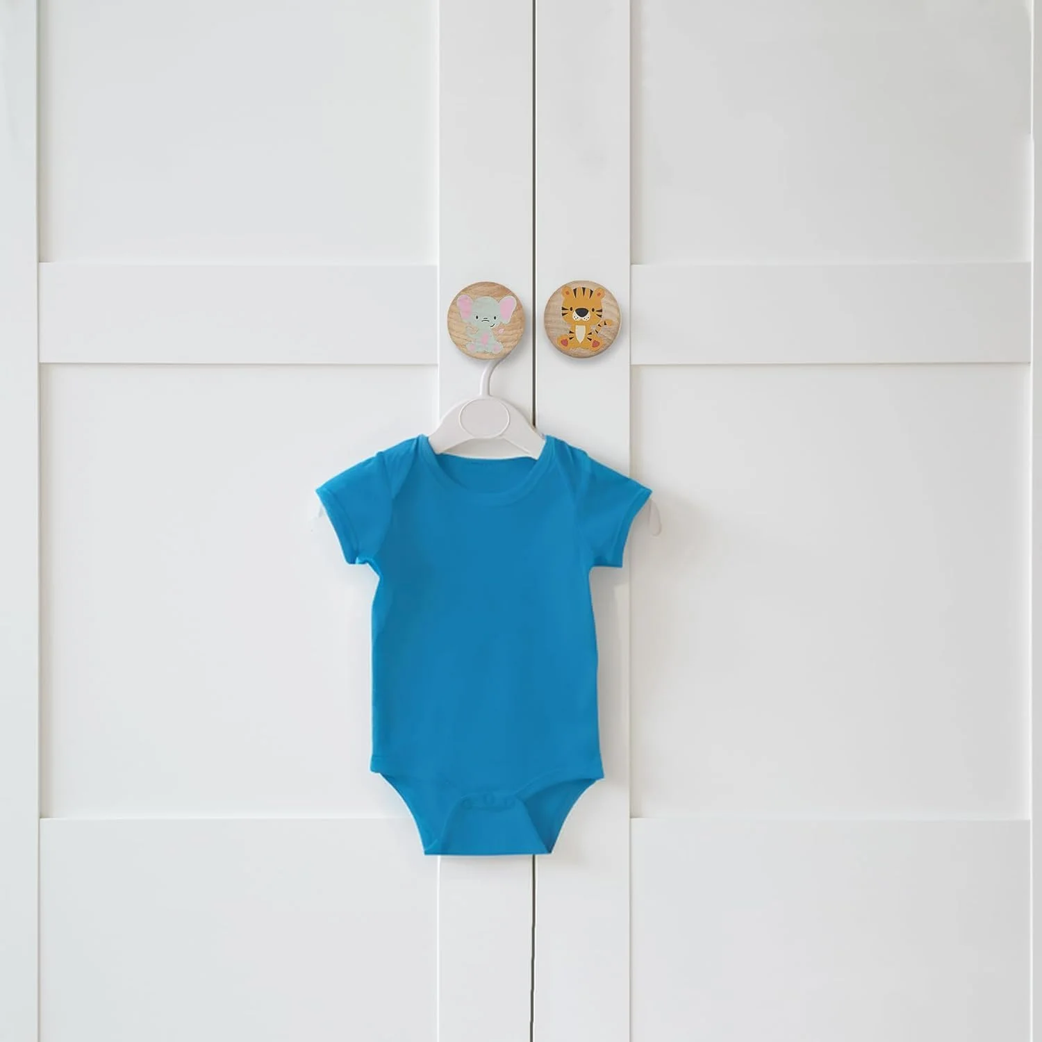 دستگیره کشو چوبی طرح حیوانات Lasyman، بسته 8 عددی، 1.8 اینچی، مناسب کمد لباس کودک، دستگیره کابینت فانتزی