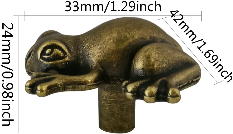 دستگیره کابینت قورباغه ای آلیاژ روی JfwuHap، 6 عددی، دستگیره کششی حیوانات با پیچ، سخت افزار تزئین مبلمان برای کشو، کمد، آشپزخانه، کابینت، کمد لباس (قورباغه)