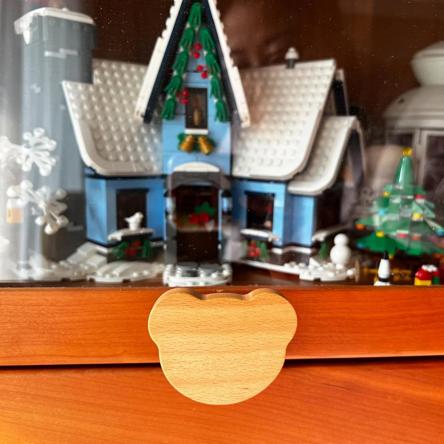 ED-Lumos ست ۴ عددی دستگیره کابینت طرح خرس و حیوانات چوبی برای کمد، کشو، آشپزخانه و اتاق خواب