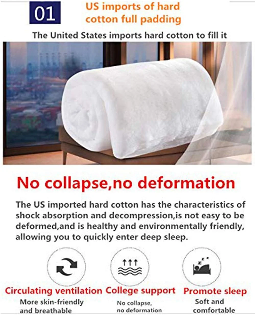 تشک فوتون تخت خواب DHXYZM - تشک خواب قابل حمل پنبه ای ضد آب - تشک فوم تخت خواب قابل حمل برای کمپینگ، A، 90x190cm