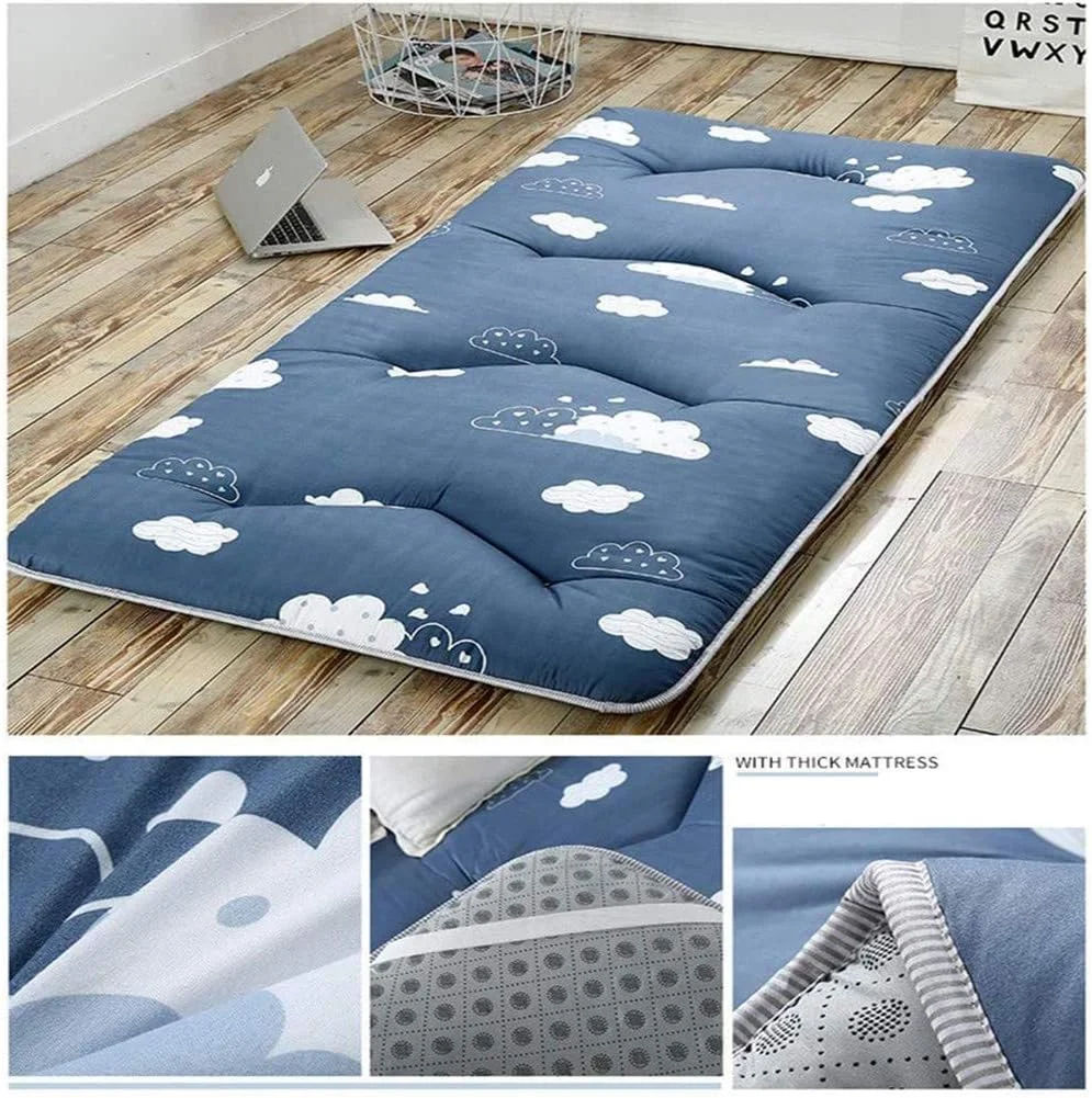 تشک تاتامی DHXYZM، پد تختخواب تاشو برای کمپینگ، پد تشک تختخواب ضخیم نخی نرم و راحت، E، 900mm*2000mm