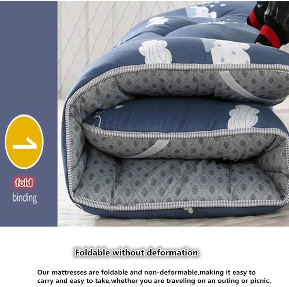 تشک تاتامی DHXYZM، پد تختخواب تاشو برای کمپینگ، پد تشک تختخواب ضخیم نخی نرم و راحت، B، 1200mm*2000mm