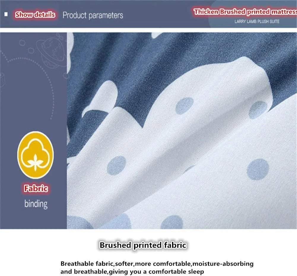 تشک تاتامی DHXYZM، پد تختخواب تاشو برای کمپینگ، پد تشک تختخواب ضخیم نخی نرم و راحت، B، 1200mm*2000mm