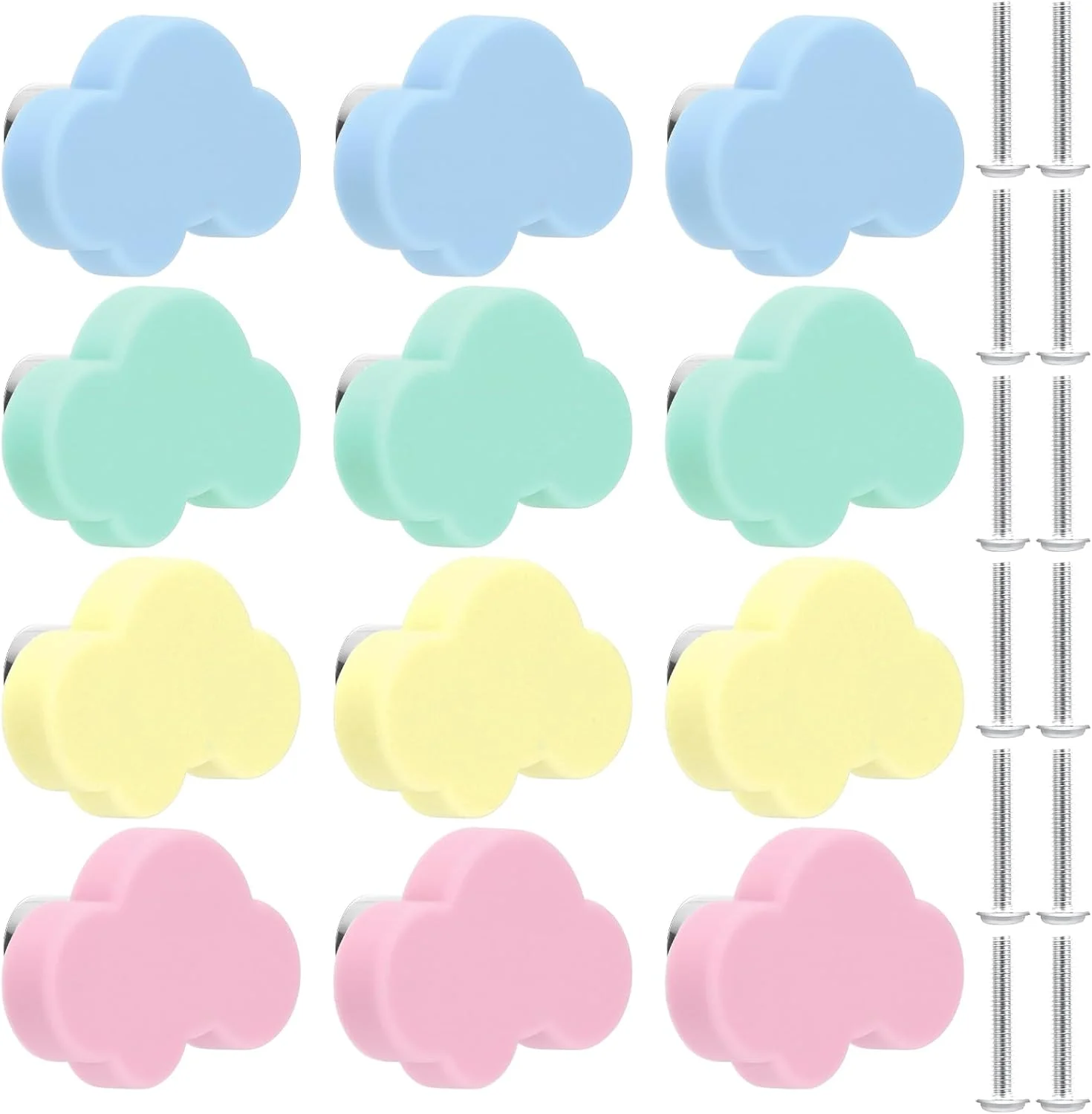 دستگیره کابینت سیلیکونی طرح ابر Geelin، بسته 12 عددی، همراه با پیچ، دستگیره نرم کابینت، دستگیره فانتزی کمد مناسب اتاق دخترانه، پسرانه، اتاق کودک، درب آشپزخانه، کشو، کمد و کابینت، 7 رنگ موراندی دستگیره کابینت سیلیکونی طرح ابر Geelin، بسته 12 عددی، همراه با پیچ، دستگیره نرم کابینت، دستگیره فانتزی کمد مناسب اتاق دخترانه، پسرانه، اتاق کودک، درب آشپزخانه، کشو، کمد و کابینت، 7 رنگ موراندی