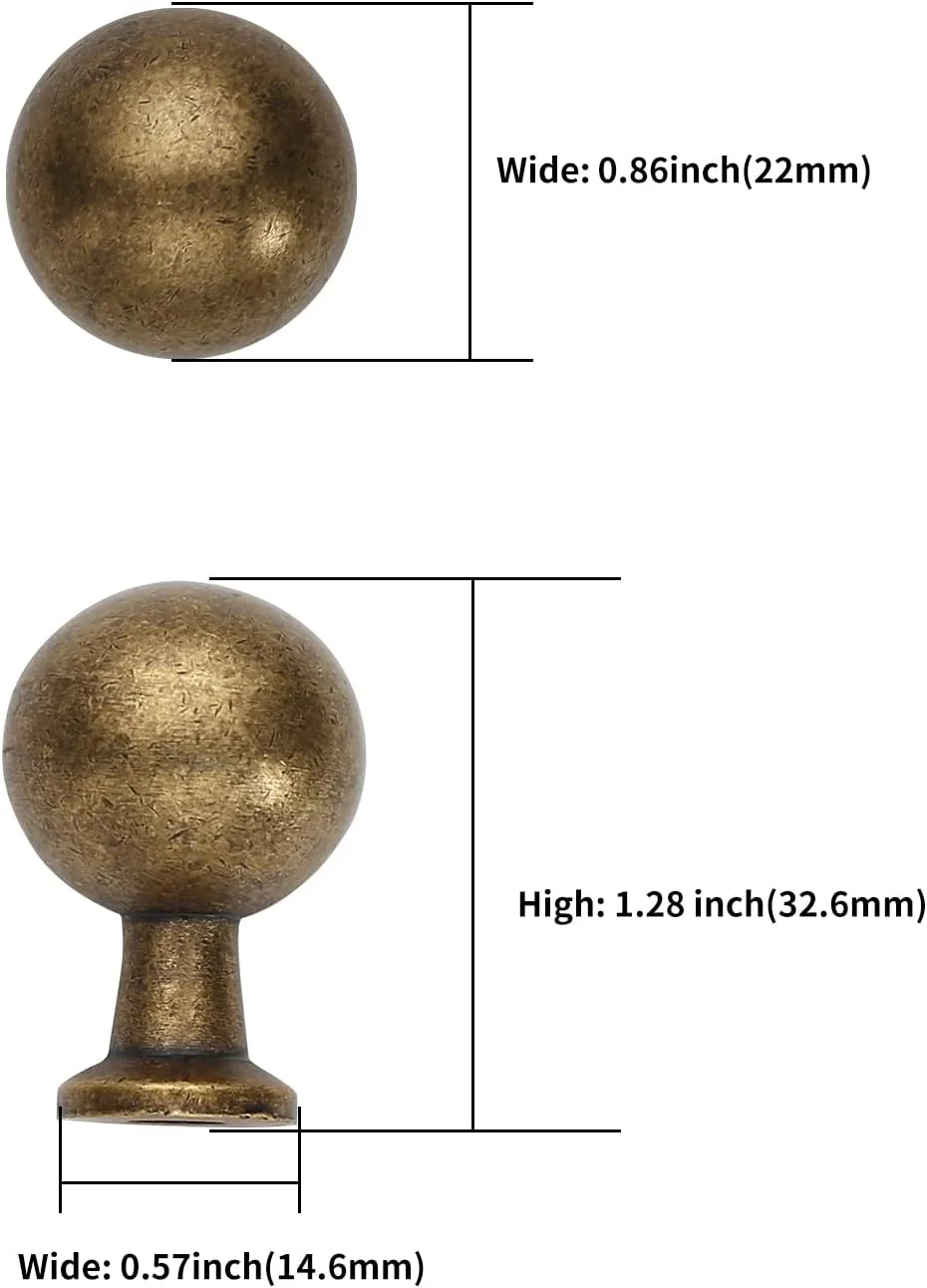 دستگیره کابینت آشپزخانه برنجی عتیقه آسیدراما، بسته 10 عددی، دستگیره کمد، دستگیره کشو، سخت افزار کابینت، دستگیره های زینک برای کشوهای کمد