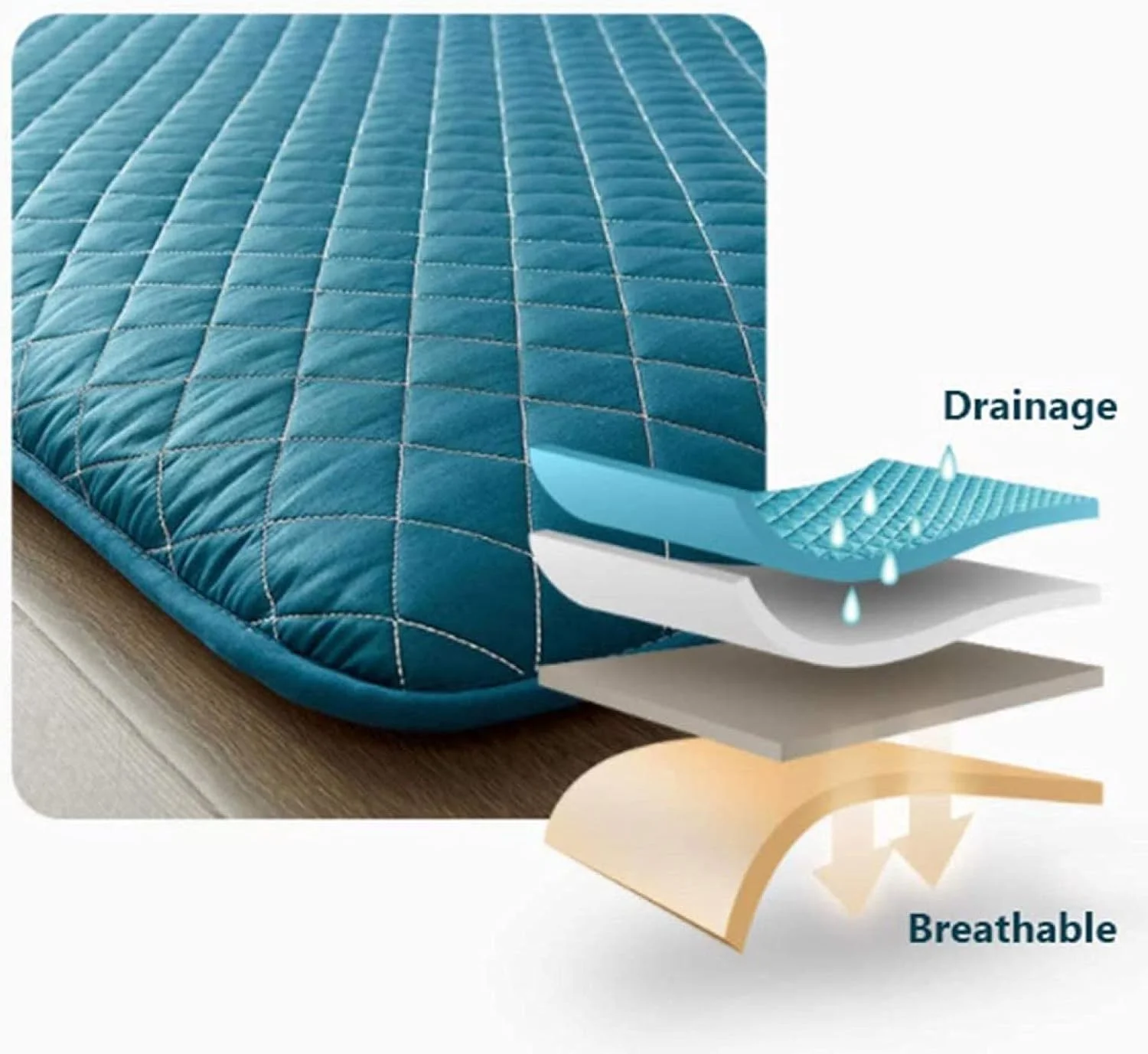 تشک فوتون ژاپنی BLZQSQ، دونفره تک نفره، تشک مهمان رولی ضد لغزش، تخت خواب تاشو قابل حمل، تشک ضخیم پد تشک خواب