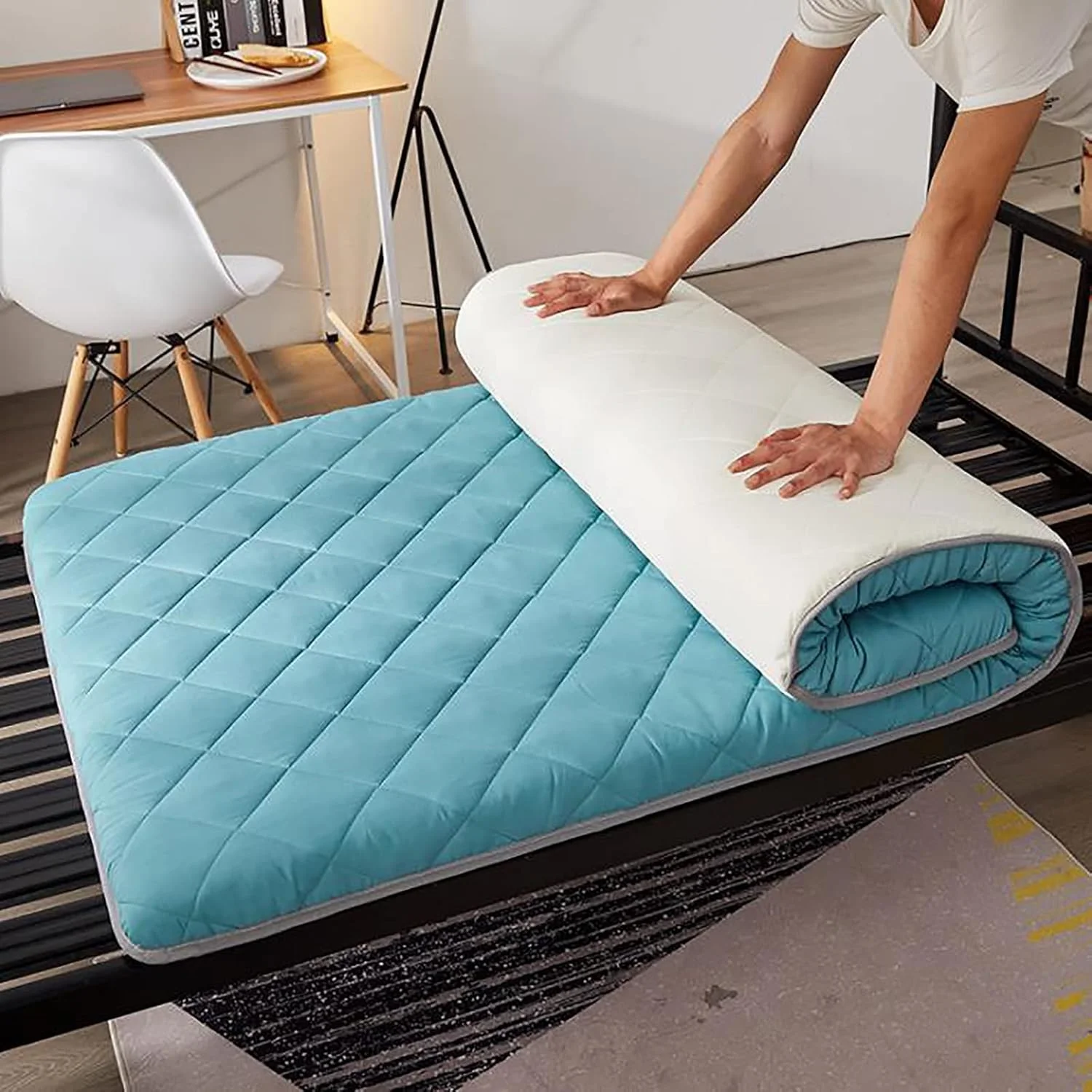 تشک فوتون تاشو BLZQSQ، پد نرم برای خواب، تشک فوتون ژاپنی، تشک تاتامی قابل حمل برای کمپینگ، پد خواب کودک، تخت استراحت زمینی تشک فوتون تاشو BLZQSQ، پد نرم برای خواب، تشک فوتون ژاپنی، تشک تاتامی قابل حمل برای کمپینگ، پد خواب کودک، تخت استراحت زمینی