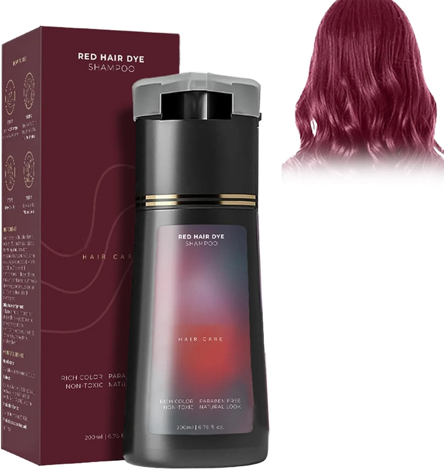 شامپو رنگ مو 3 در 1، پوشش موهای سفید، استفاده آسان، سریع و راحت، حفظ سلامت و درخشندگی مو، 200 میلی لیتر، برای آقایان و بانوان (قرمز) شامپو رنگ مو 3 در 1، پوشش موهای سفید، استفاده آسان، سریع و راحت، حفظ سلامت و درخشندگی مو، 200 میلی لیتر، برای آقایان و بانوان (قرمز)