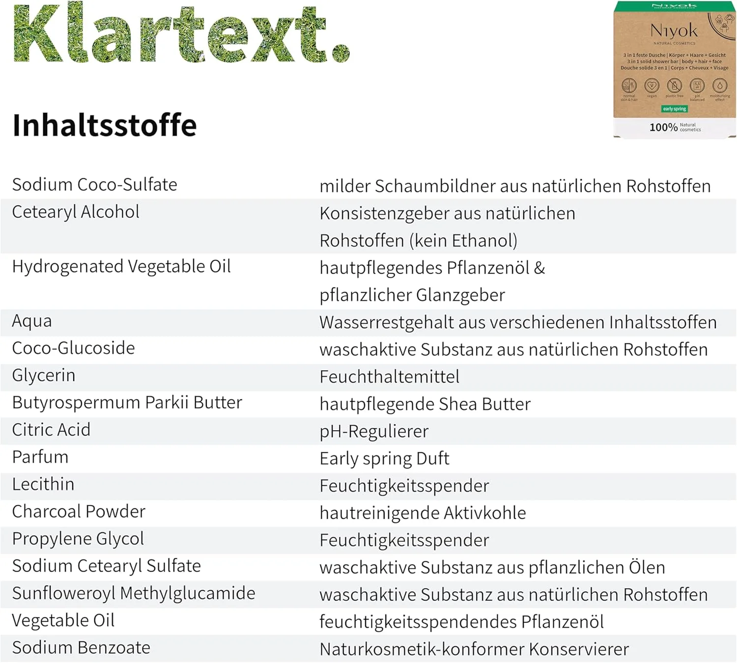 نیوک® شامپو ژل دوش سفت کننده 3 در 1، پاک کننده صورت، وگان، ارگانیک، بدون پلاستیک، مناسب موهای معمولی تا نازک، مانند صابون با pH 5.5 خنثی برای پوست، لوازم آرایشی طبیعی، بهار زودرس (80 گرم) نیوک® شامپو ژل دوش سفت کننده 3 در 1، پاک کننده صورت، وگان، ارگانیک، بدون پلاستیک، مناسب موهای معمولی تا نازک، مانند صابون با pH 5.5 خنثی برای پوست، لوازم آرایشی طبیعی، بهار زودرس (80 گرم)