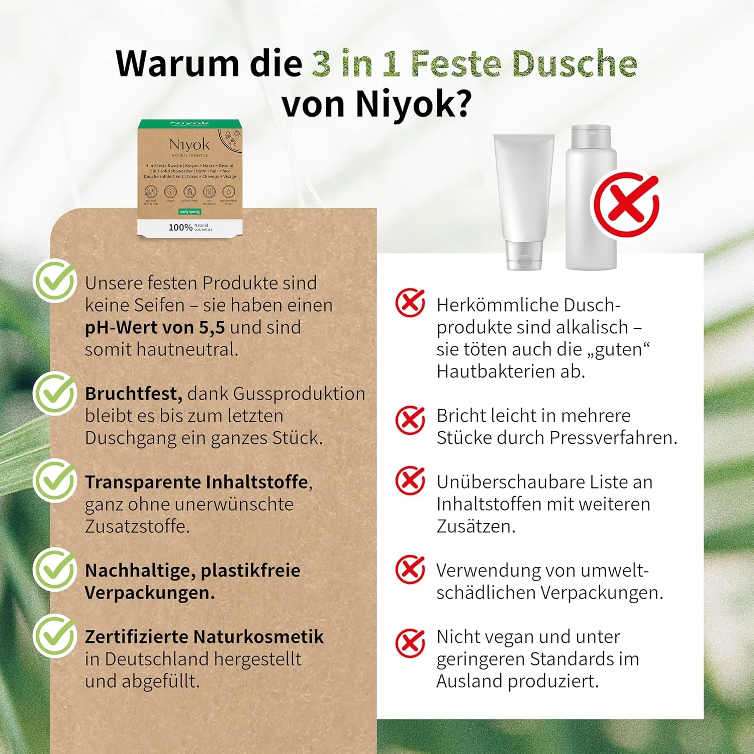 نیوک® شامپو ژل دوش سفت کننده 3 در 1، پاک کننده صورت، وگان، ارگانیک، بدون پلاستیک، مناسب موهای معمولی تا نازک، مانند صابون با pH 5.5 خنثی برای پوست، لوازم آرایشی طبیعی، بهار زودرس (80 گرم) نیوک® شامپو ژل دوش سفت کننده 3 در 1، پاک کننده صورت، وگان، ارگانیک، بدون پلاستیک، مناسب موهای معمولی تا نازک، مانند صابون با pH 5.5 خنثی برای پوست، لوازم آرایشی طبیعی، بهار زودرس (80 گرم)