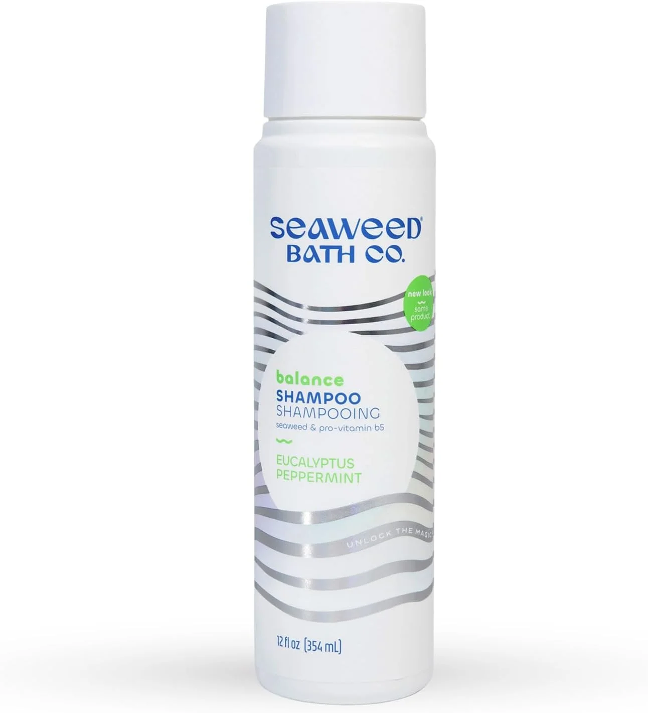 شامپو متعادل کننده مو Seaweed Bath Co.، رایحه اکالیپتوس نعناع، 355 میلی لیتر، برداشت پایدار، پرو ویتامین B5، برای موهای معمولی تا چرب شامپو متعادل کننده مو Seaweed Bath Co.، رایحه اکالیپتوس نعناع، 355 میلی لیتر، برداشت پایدار، پرو ویتامین B5، برای موهای معمولی تا چرب