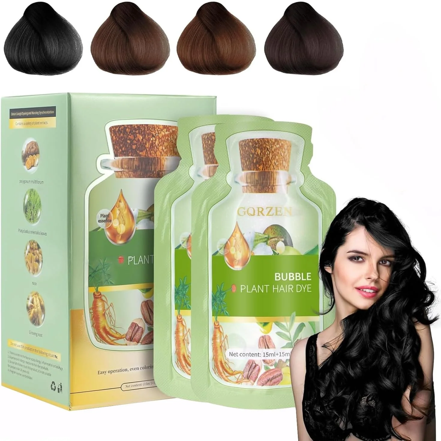 شامپو رنگ موی حبابی، 30 میلی لیتر 10 بسته/جعبه رنگ موی گیاهی برای موهای سفید با عصاره خالص شامپو رنگ موی حبابی گیاهی wishstream (مشکی) شامپو رنگ موی حبابی، 30 میلی لیتر 10 بسته/جعبه رنگ موی گیاهی برای موهای سفید با عصاره خالص شامپو رنگ موی حبابی گیاهی wishstream (مشکی)