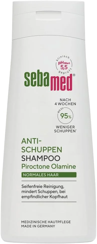 شامپو ضد شوره سبامد 200 میلی لیتر، تا 95% کاهش شوره سر تنها پس از 4 هفته، برای موهای معمولی، مناسب برای شستشوی روزانه مو، شامپو ضد شوره برای آقایان و بانوان