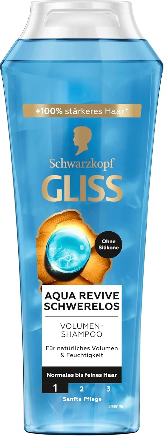 شامپو Schwarzkopf GLISS KUR Aqua Revive (250 میلی لیتر)، شامپو مو برای تامین رطوبت بیشتر و درخشش سالم، شامپو مرطوب کننده برای موهای معمولی تا خشک شامپو Schwarzkopf GLISS KUR Aqua Revive (250 میلی لیتر)، شامپو مو برای تامین رطوبت بیشتر و درخشش سالم، شامپو مرطوب کننده برای موهای معمولی تا خشک
