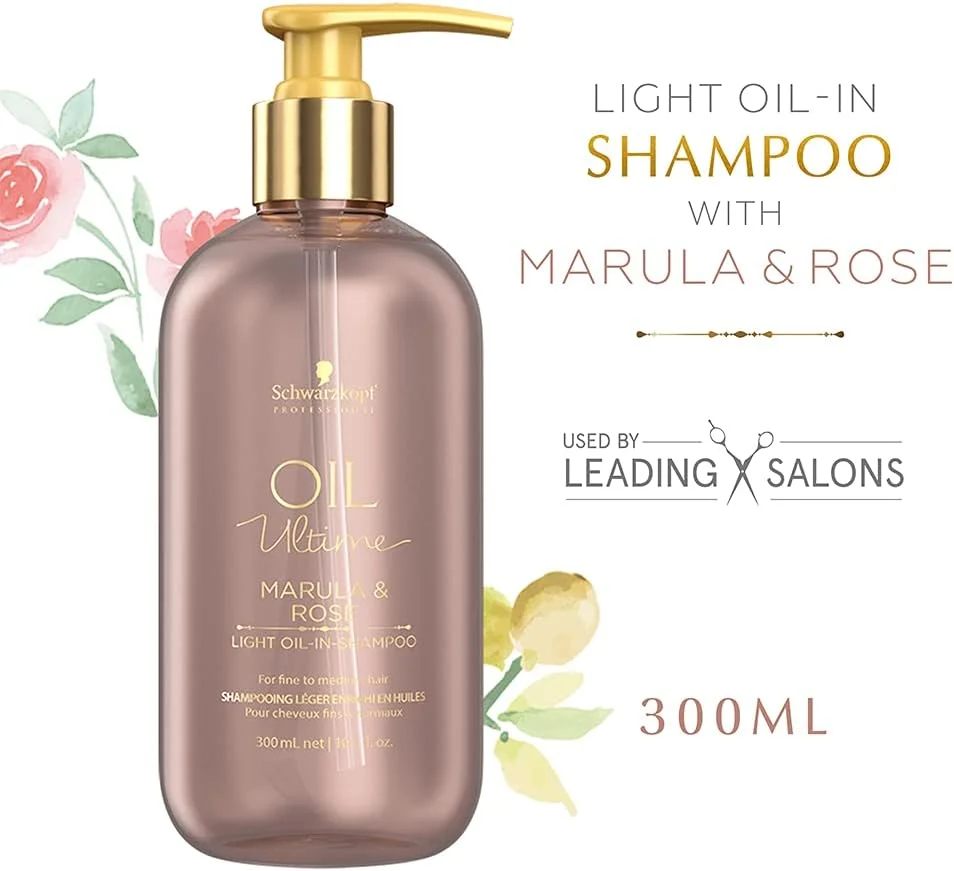 شامپو سبک روغن آرگان Schwarzkopf Professional Oil Ultime حجم 300 میلی لیتر