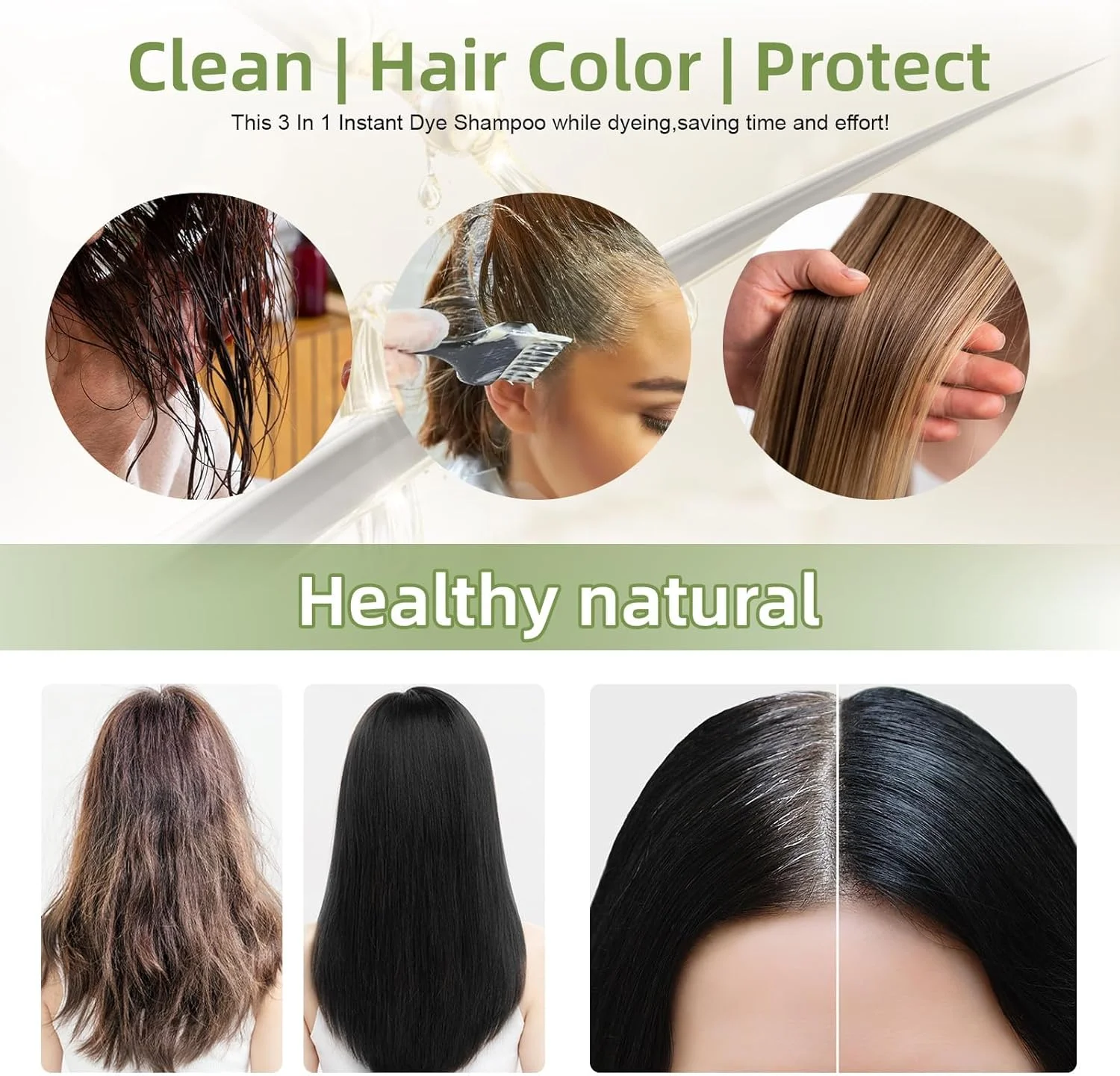 شامپو رنگ موی حبابی، 30 میلی لیتر 10 بسته/جعبه رنگ موی گیاهی برای موهای سفید با عصاره خالص شامپو رنگ موی حبابی گیاهی wishstream (مشکی) شامپو رنگ موی حبابی، 30 میلی لیتر 10 بسته/جعبه رنگ موی گیاهی برای موهای سفید با عصاره خالص شامپو رنگ موی حبابی گیاهی wishstream (مشکی)