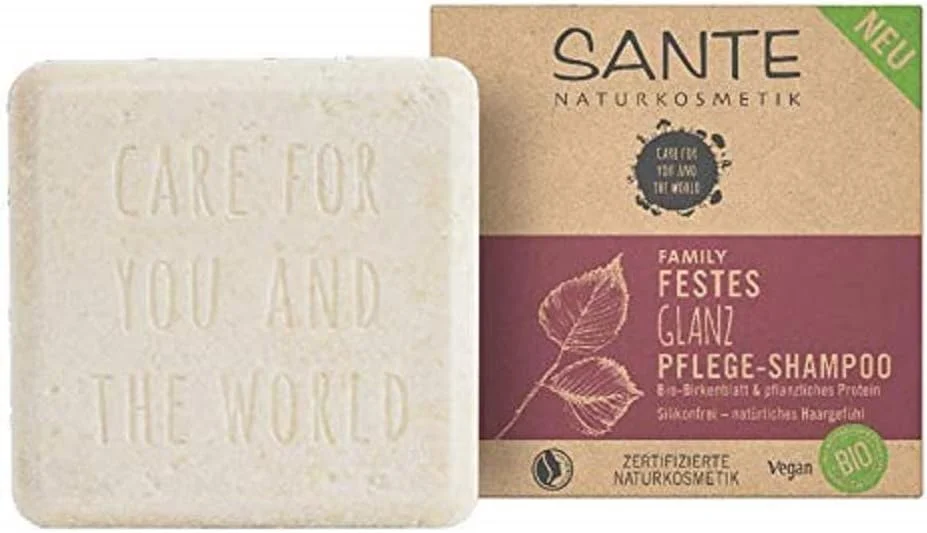 شامپو جامد موهای کدر و معمولی سانته ناتورکازمتیک، فرمول وگان با برگ درخت توس ارگانیک و پروتئین گیاهی، شامپو مراقبت از درخشش جامد، 1 عدد 60 گرمی شامپو جامد موهای کدر و معمولی سانته ناتورکازمتیک، فرمول وگان با برگ درخت توس ارگانیک و پروتئین گیاهی، شامپو مراقبت از درخشش جامد، 1 عدد 60 گرمی