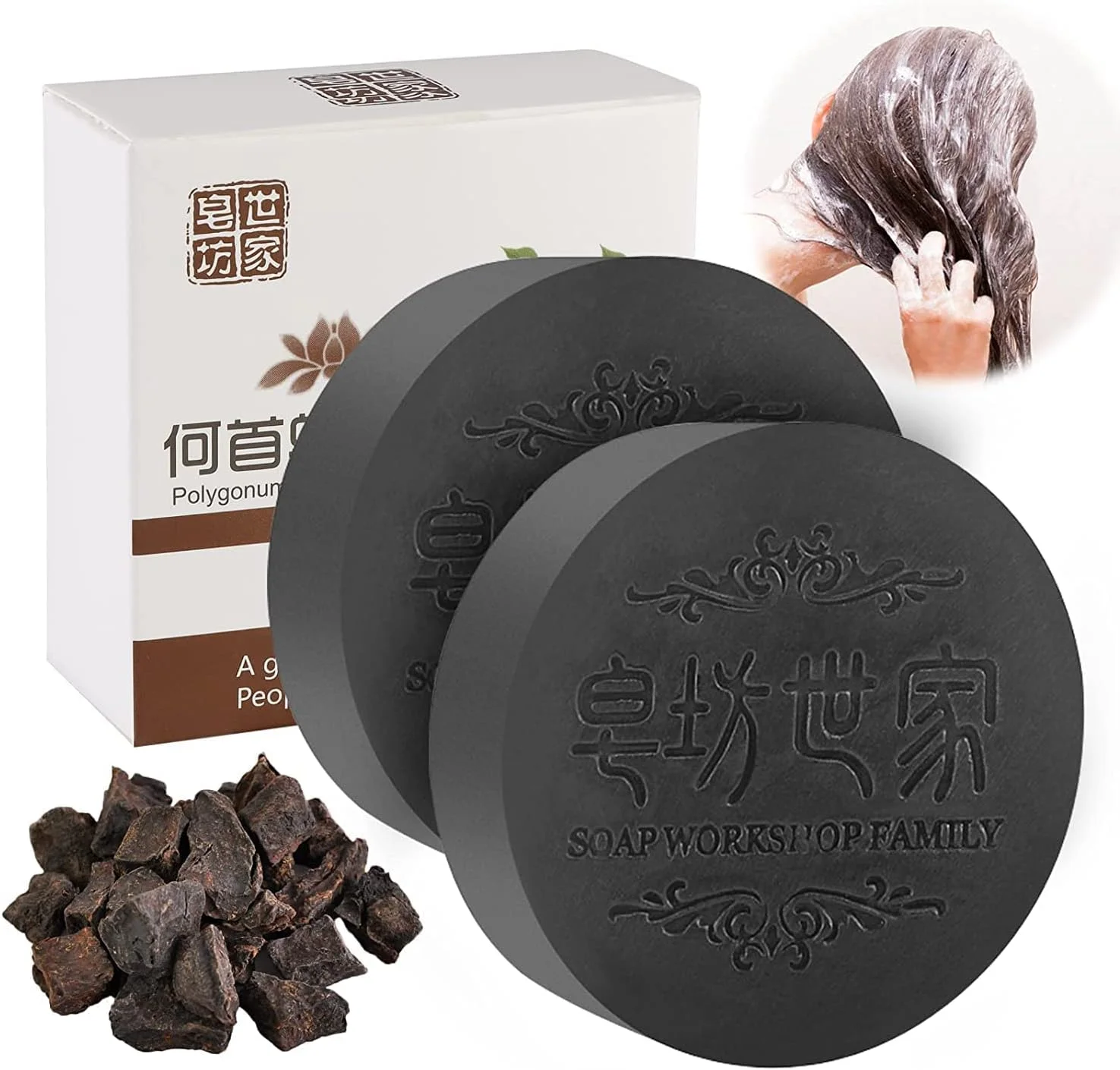 شامپو صابونی شو وو Rhomba، حاوی عصاره شو وو، پاک کننده عمیق مو و پوست سر، تقویت کننده رشد مو و جلوگیری از ریزش مو (2 عدد) شامپو صابونی شو وو Rhomba، حاوی عصاره شو وو، پاک کننده عمیق مو و پوست سر، تقویت کننده رشد مو و جلوگیری از ریزش مو (2 عدد)