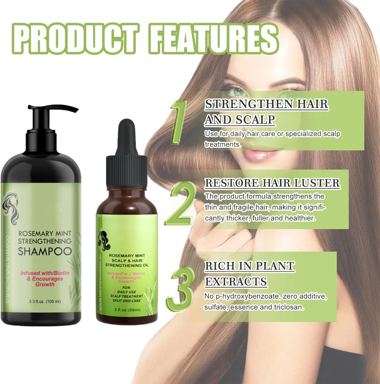 مجموعه شامپو و روغن مو رزماری نعناع - شامپو تقویت کننده رزماری نعناع مرطوب کننده - روغن تقویت کننده پوست سر و مو - ست هدیه برای زنان و مردان - ست مراقبت از مو برای ترمیم و رشد مو مجموعه شامپو و روغن مو رزماری نعناع - شامپو تقویت کننده رزماری نعناع مرطوب کننده - روغن تقویت کننده پوست سر و مو - ست هدیه برای زنان و مردان - ست مراقبت از مو برای ترمیم و رشد مو