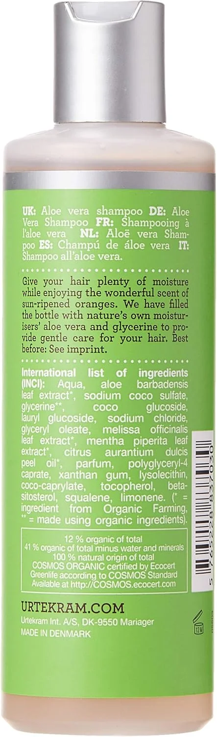 شامپو آلوئه ورا احیا کننده اورتکرام، 250 میلی لیتر | مراقبت آبرسان برای موهای معمولی | 100% ارگانیک و وگان | تقویت کننده و مغذی | فاقد سیلیکون و پارابن