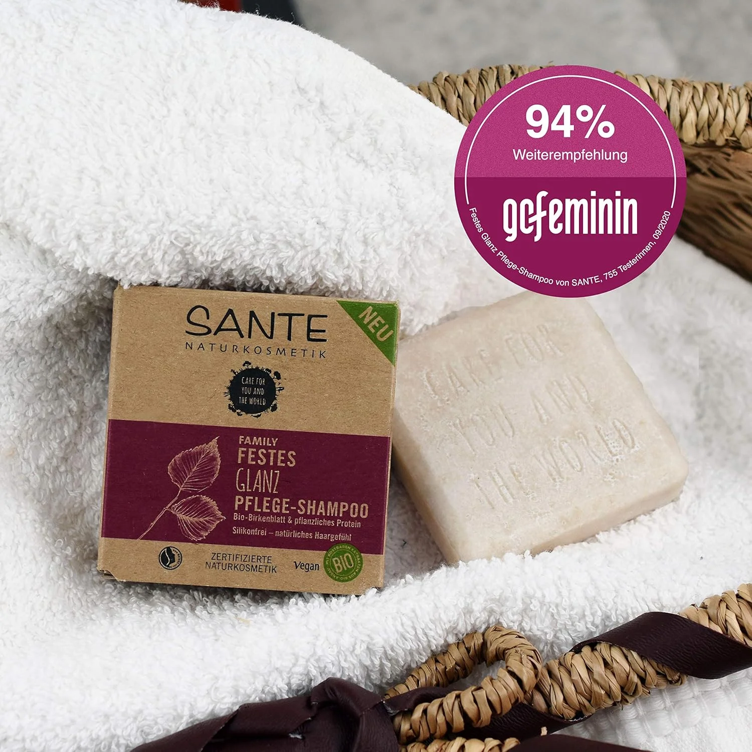 شامپو جامد موهای کدر و معمولی سانته ناتورکازمتیک، فرمول وگان با برگ درخت توس ارگانیک و پروتئین گیاهی، شامپو مراقبت از درخشش جامد، 1 عدد 60 گرمی شامپو جامد موهای کدر و معمولی سانته ناتورکازمتیک، فرمول وگان با برگ درخت توس ارگانیک و پروتئین گیاهی، شامپو مراقبت از درخشش جامد، 1 عدد 60 گرمی