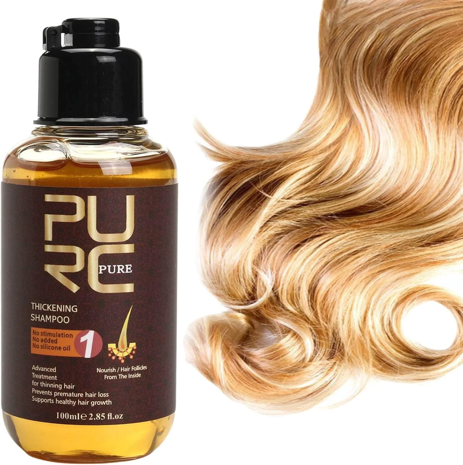 شامپوهای رشد مجدد مو | شامپو زنجبیل ضد ریزش مو | شامپو ضخیم کننده مو برای موهای خشک، معمولی، چرب و رنگ شده