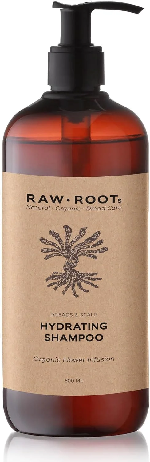 شامپو آبرسان RAW ROOTs برای در dreadlock، ۵۰۰ میلی لیتر، شامپو بدون سولفات برای موهای معمولی تا خشک، همچنین مناسب برای موهای فر، شامپو بدون سولفات سیلیکون و پارابن