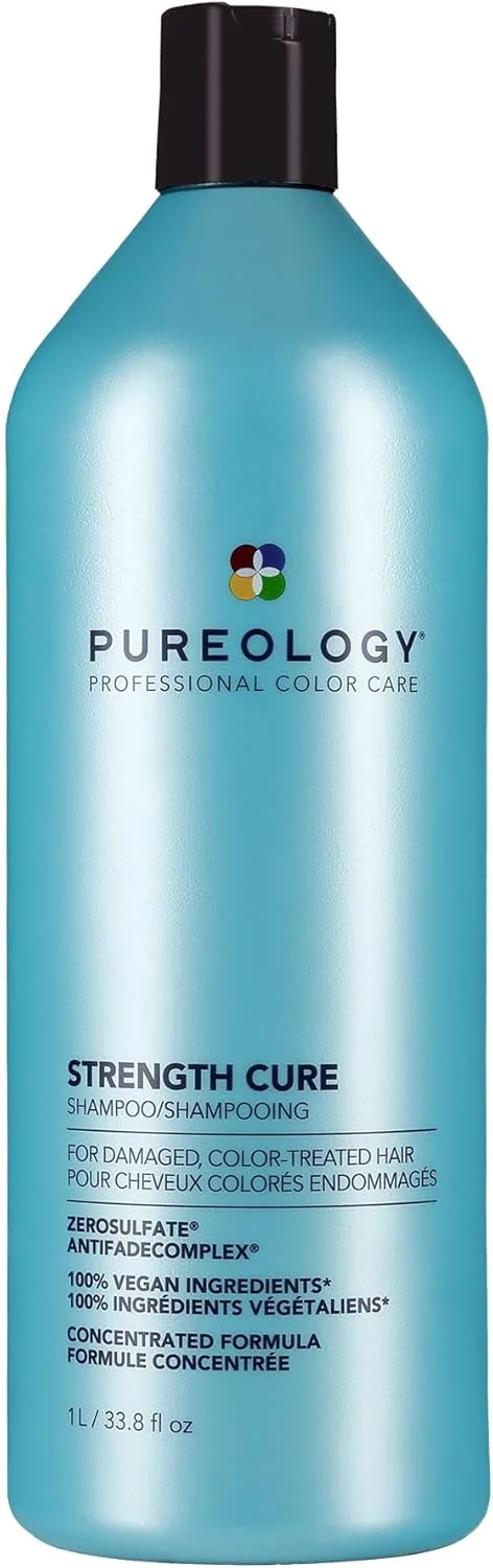 شامپو پیورولوژی Strength Cure مناسب موهای آسیب دیده و رنگ شده، ۱۰۰۰ میلی لیتر