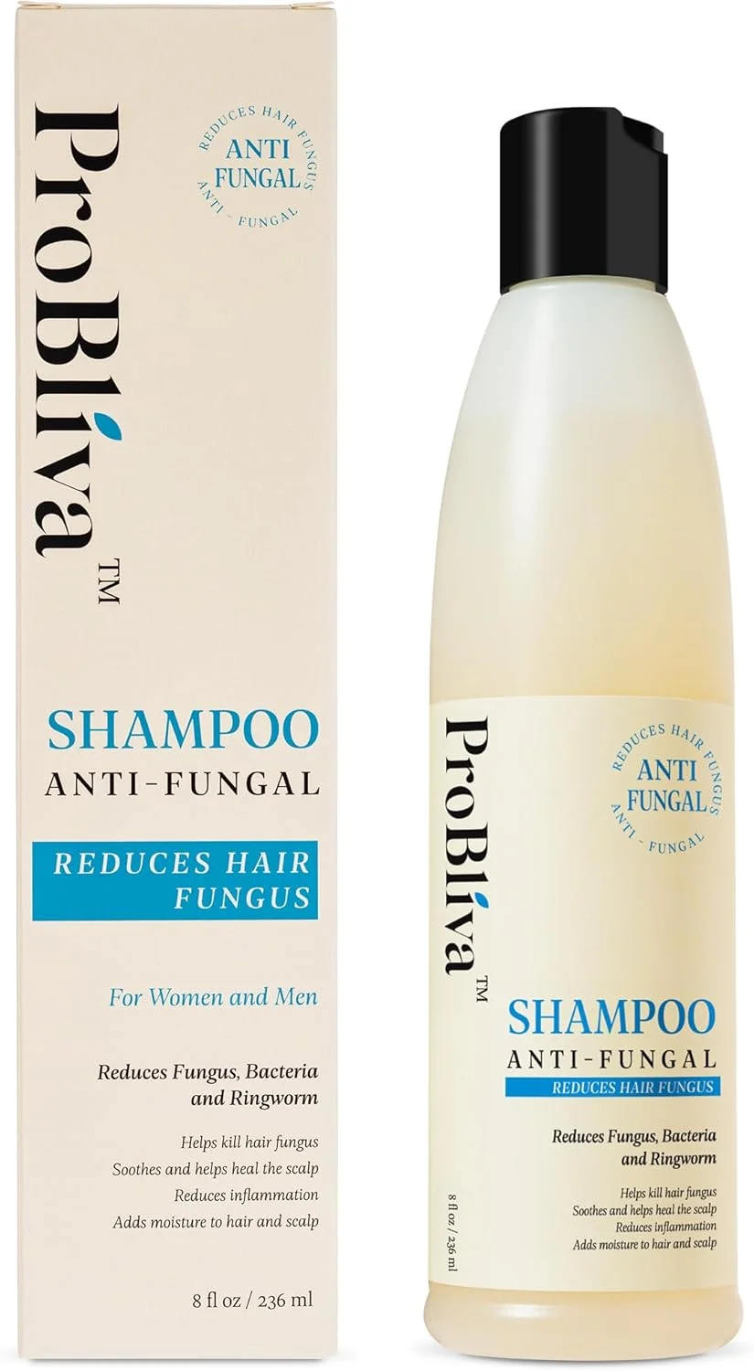 شامپو ضد قارچ ProBliva با مواد طبیعی روغن نارگیل، روغن جوجوبا، روغن شترمرغ برای مو و پوست سر برای آقایان و بانوان